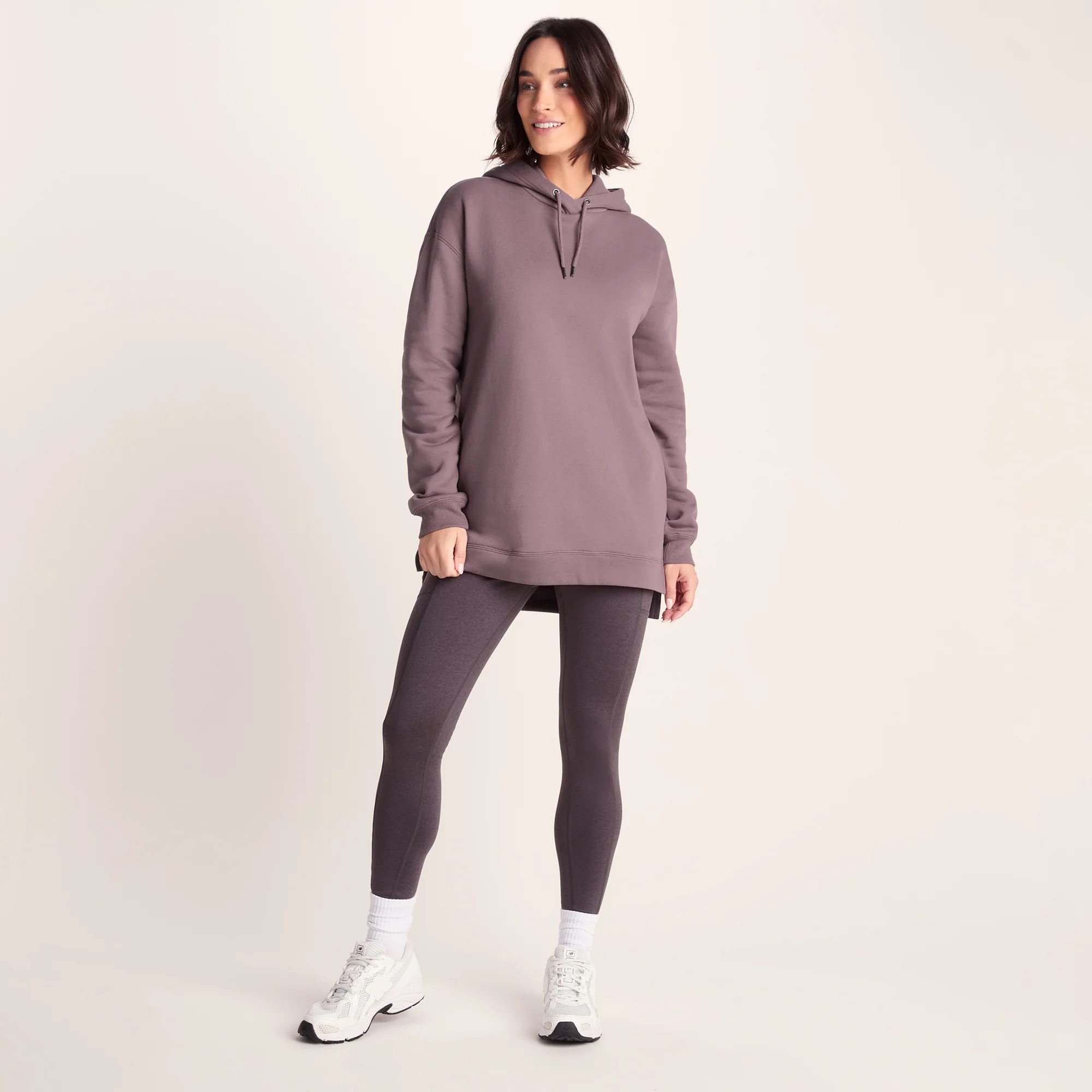 Betty Womens Longline Supersoft Hoody - Mauve - Image 6