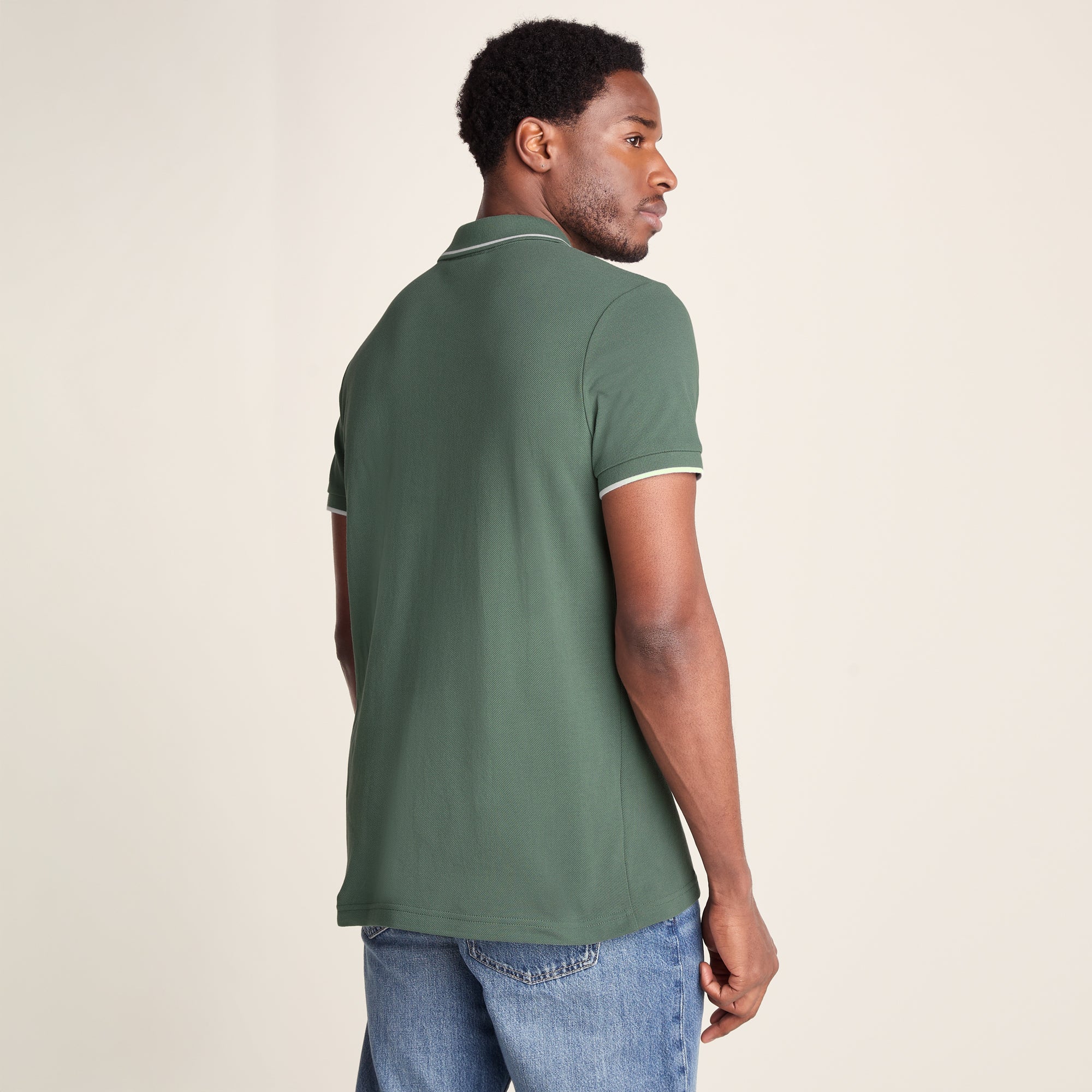 Binsoe Mens 100% Cotton Supersoft Polo Shirt Shirt - Light Forest - Image 2