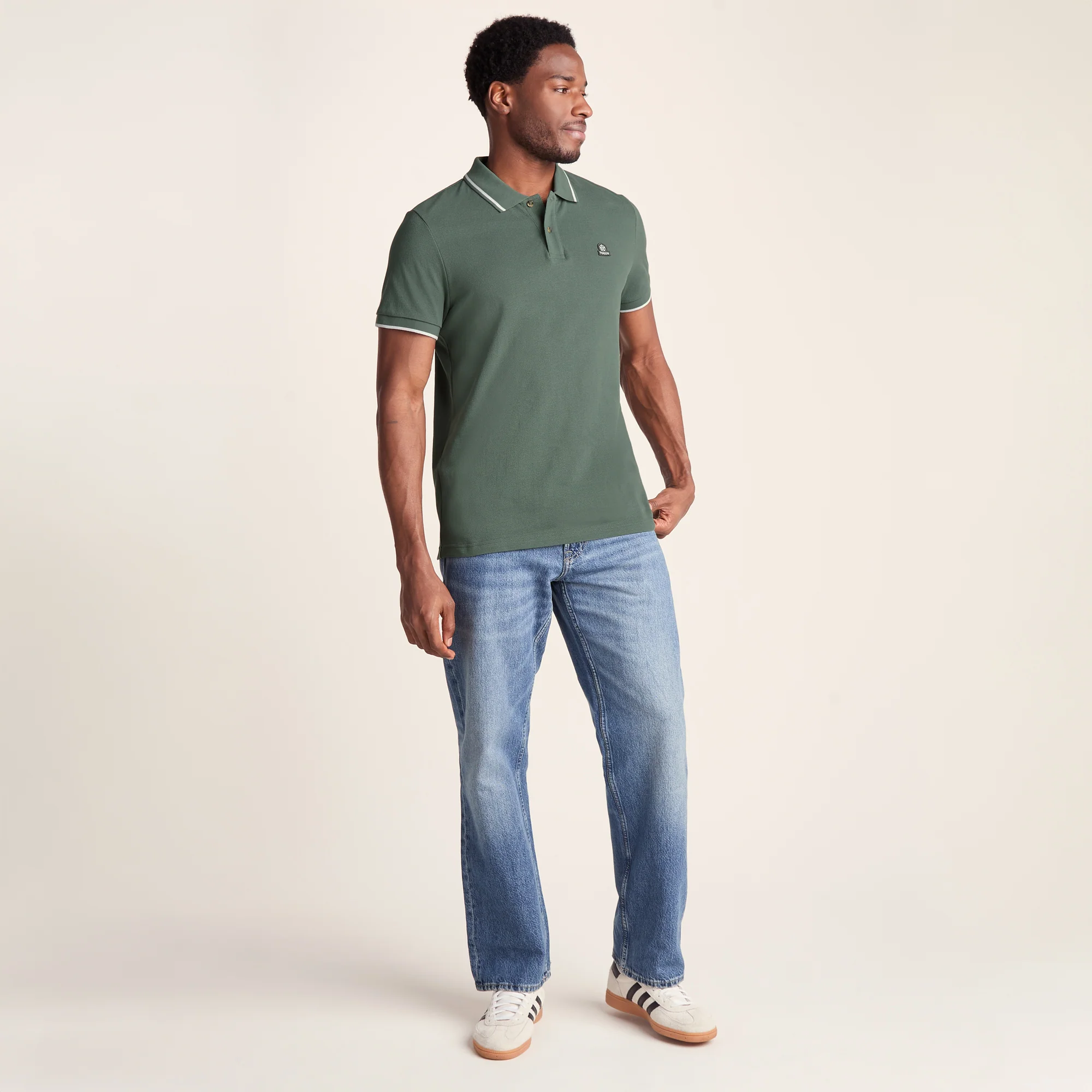 Binsoe Mens 100% Cotton Supersoft Polo Shirt Shirt - Light Forest - Image 3