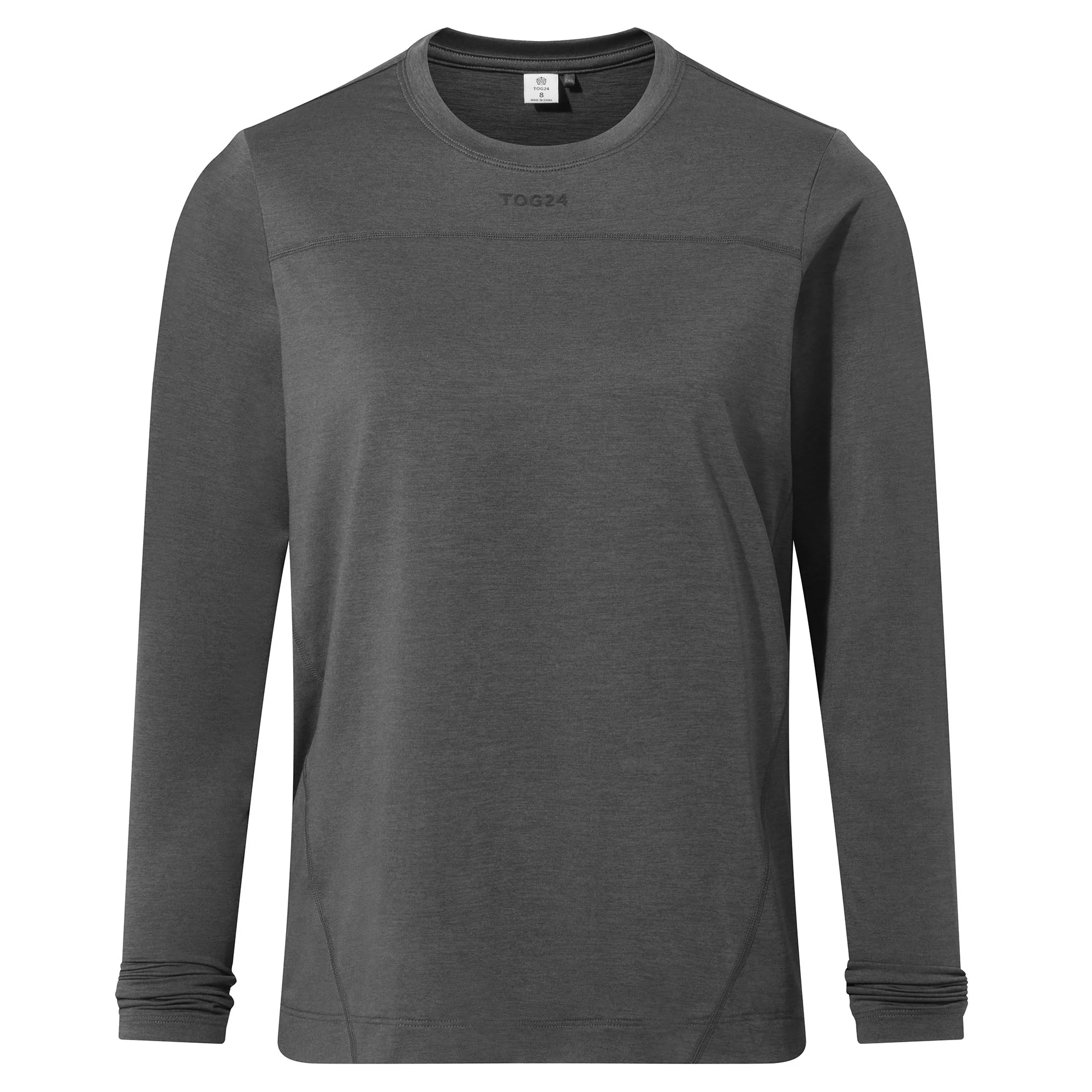 Blakely Womens Long Sleeve Performance Top - Dark Grey Marl - Image 6