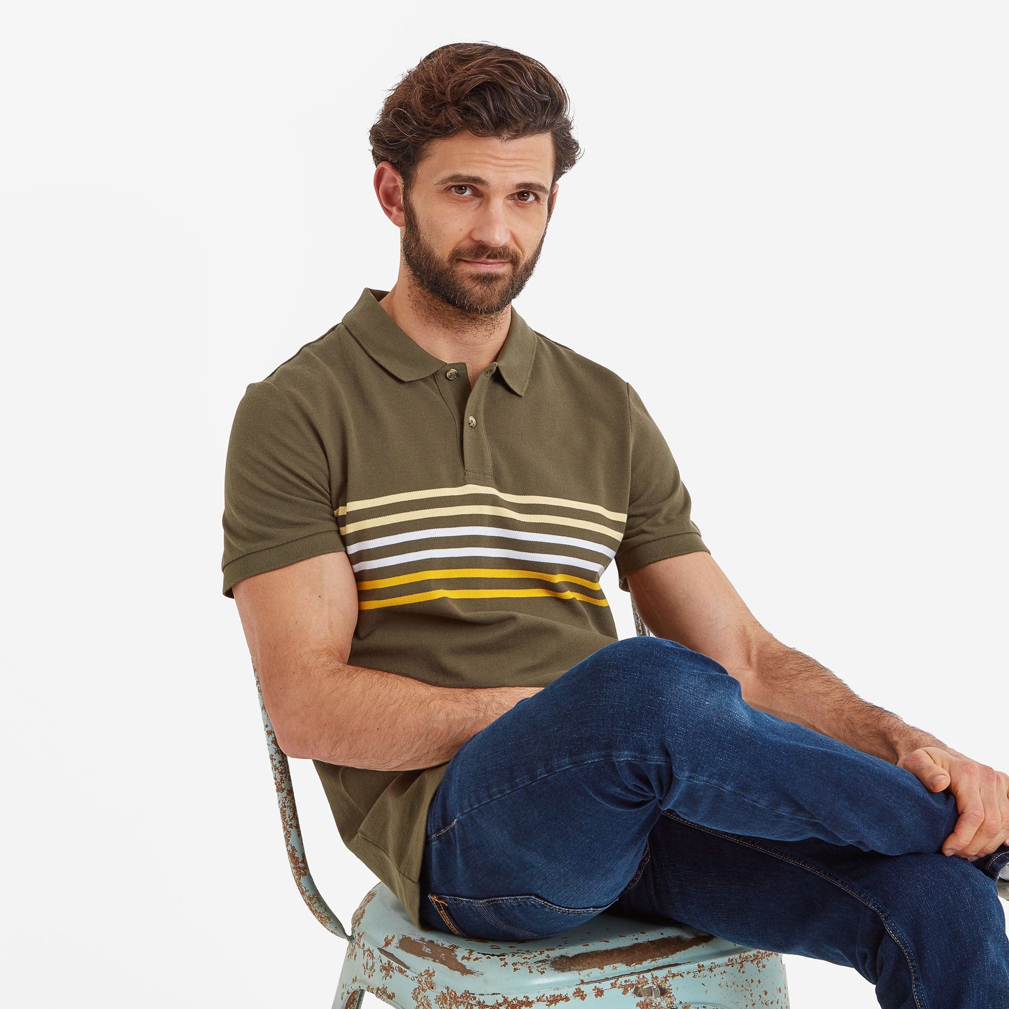 Bolton Mens Polo Shirt - Khaki - Image 4