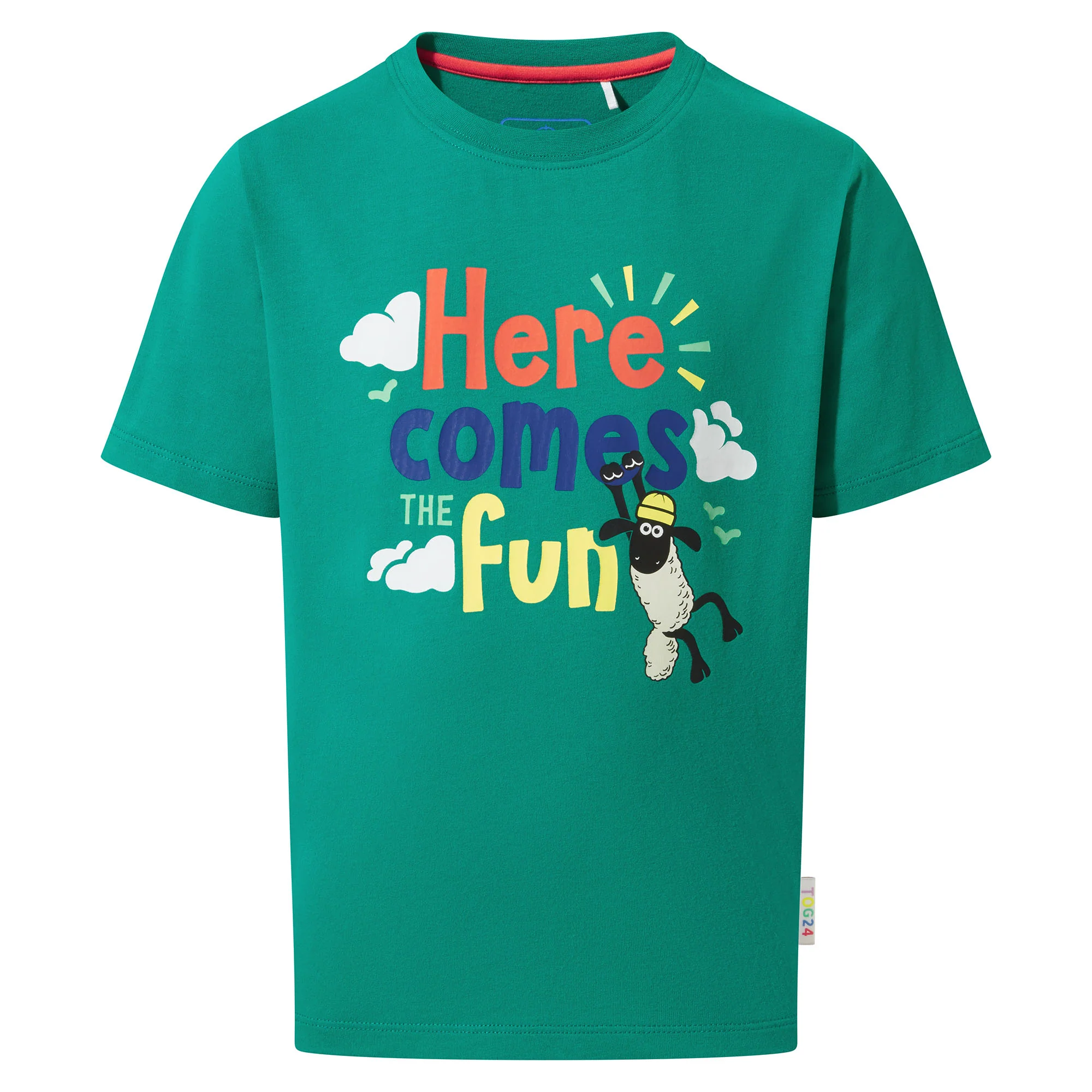 Boreray Kids Shaun the Sheep T-Shirt - Jungle Green - Image 6
