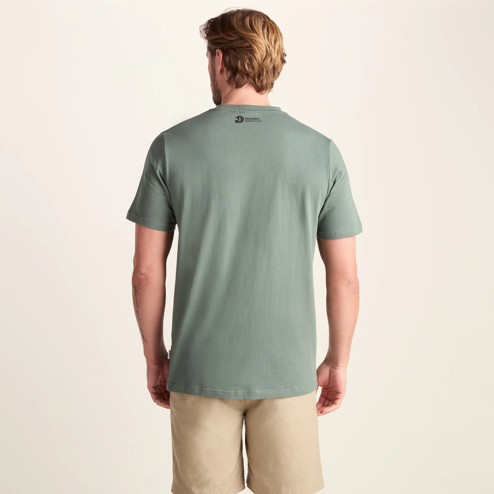 Botanical Mens Relaxed Fit Supersoft T-shirt - Light Forest - Image 3