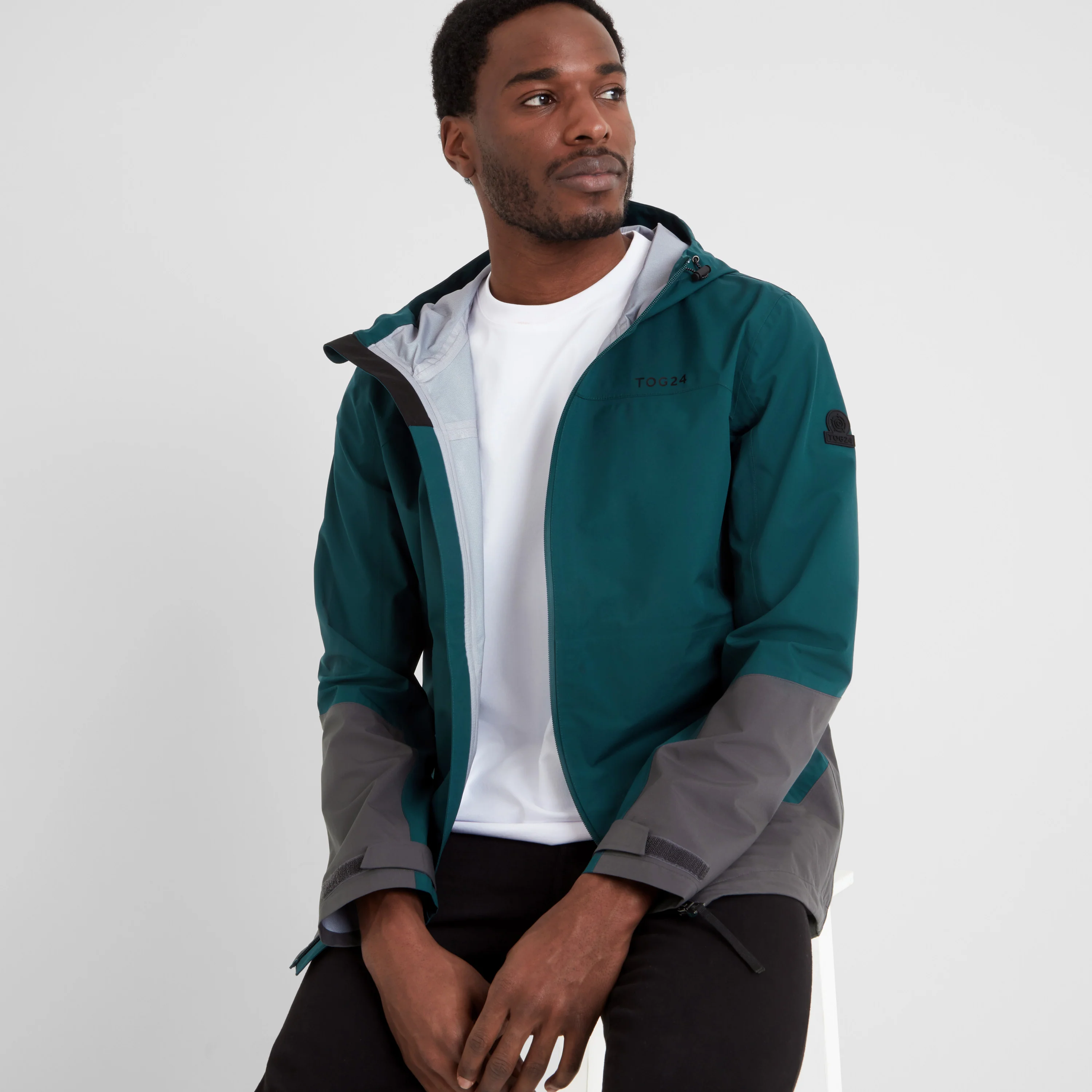 Bowston Mens Performance Waterproof Jacket - Petrol Green - Image 5