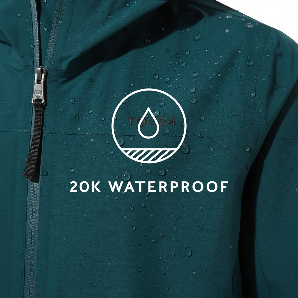 Bowston Mens Performance Waterproof Jacket - Petrol Green - Image 9