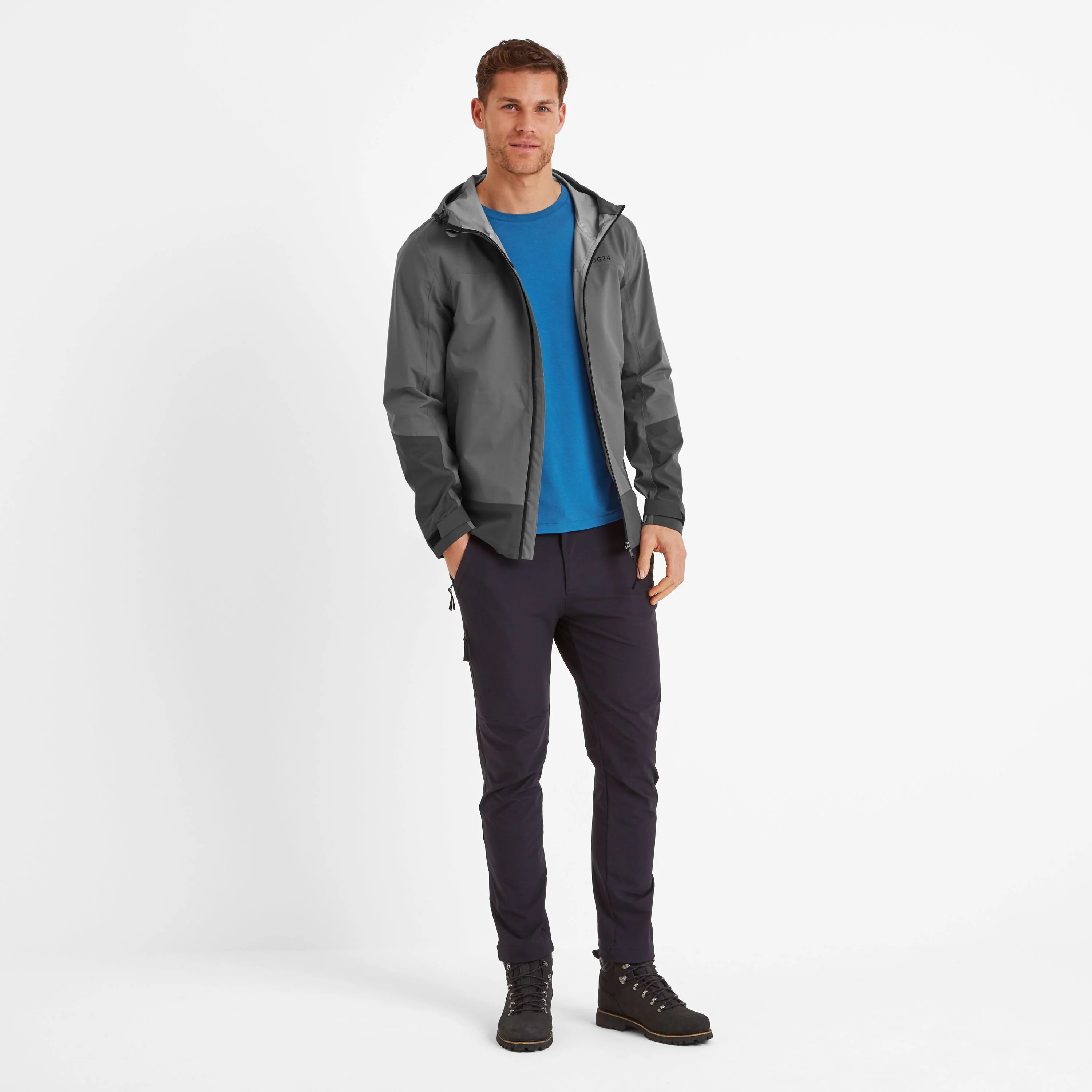 Bowston Mens Performance Waterproof Jacket - Soot Grey - Image 2