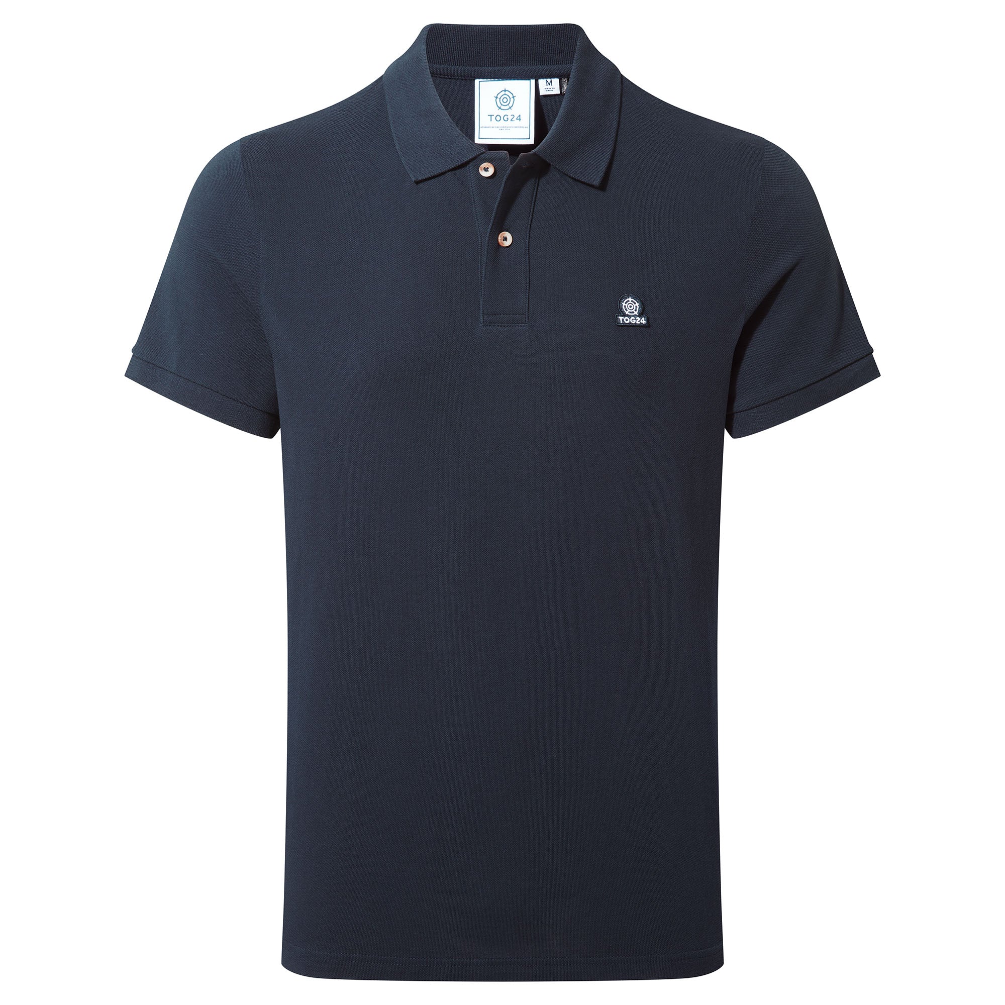 Braunton Mens 100% Cotton Pique Polo Shirt - Dark Indigo - Image 6