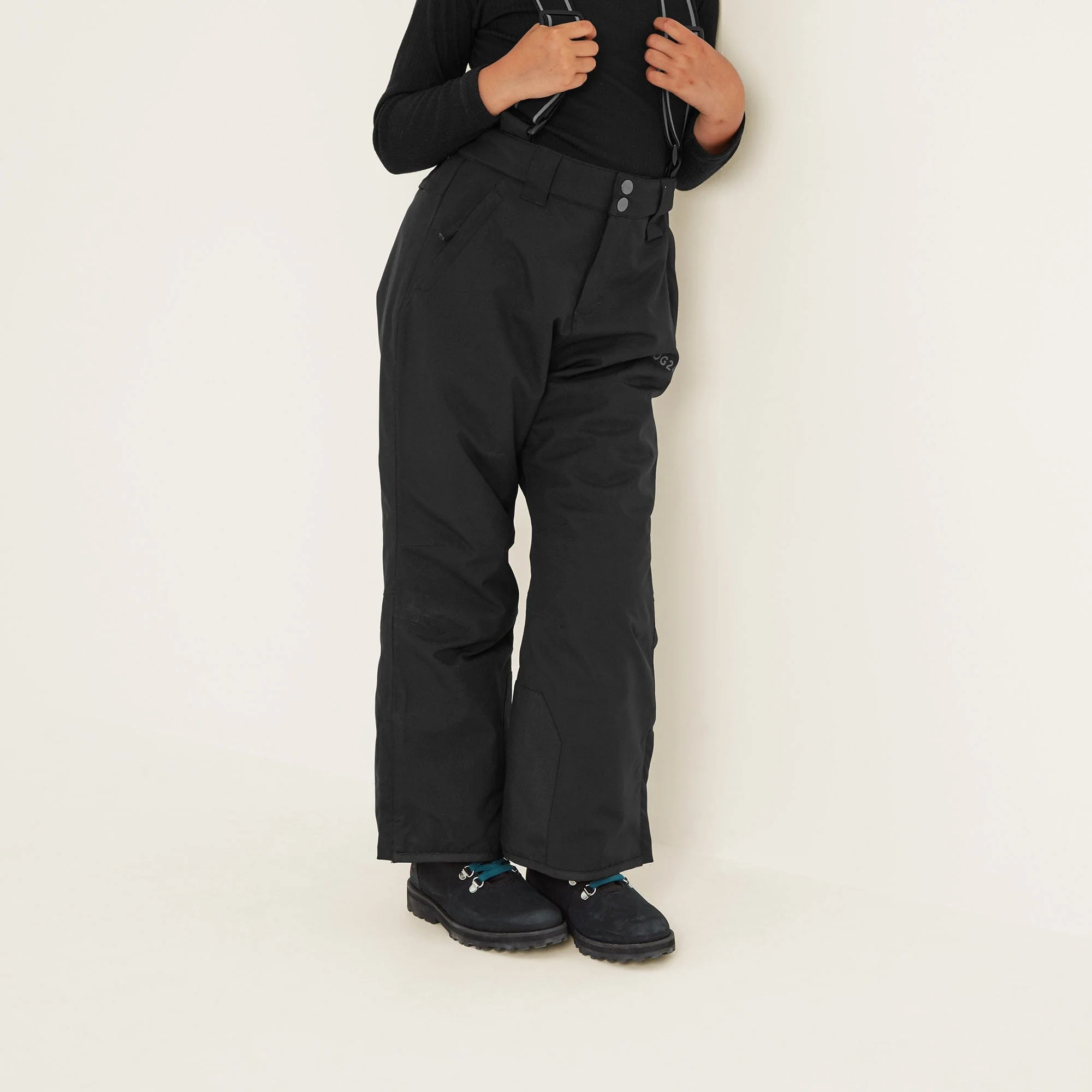 Brent Kids Waterproof Insulated Ski Pants - Black - Image 3