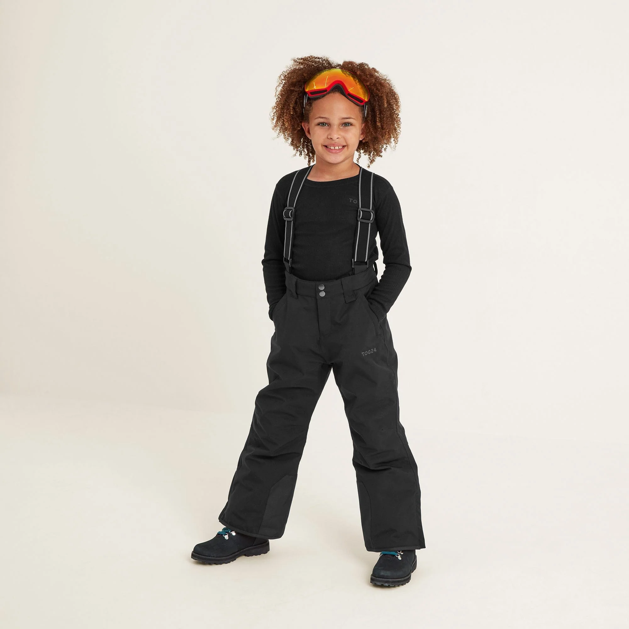 Brent Kids Waterproof Insulated Ski Pants - Black - Image 4