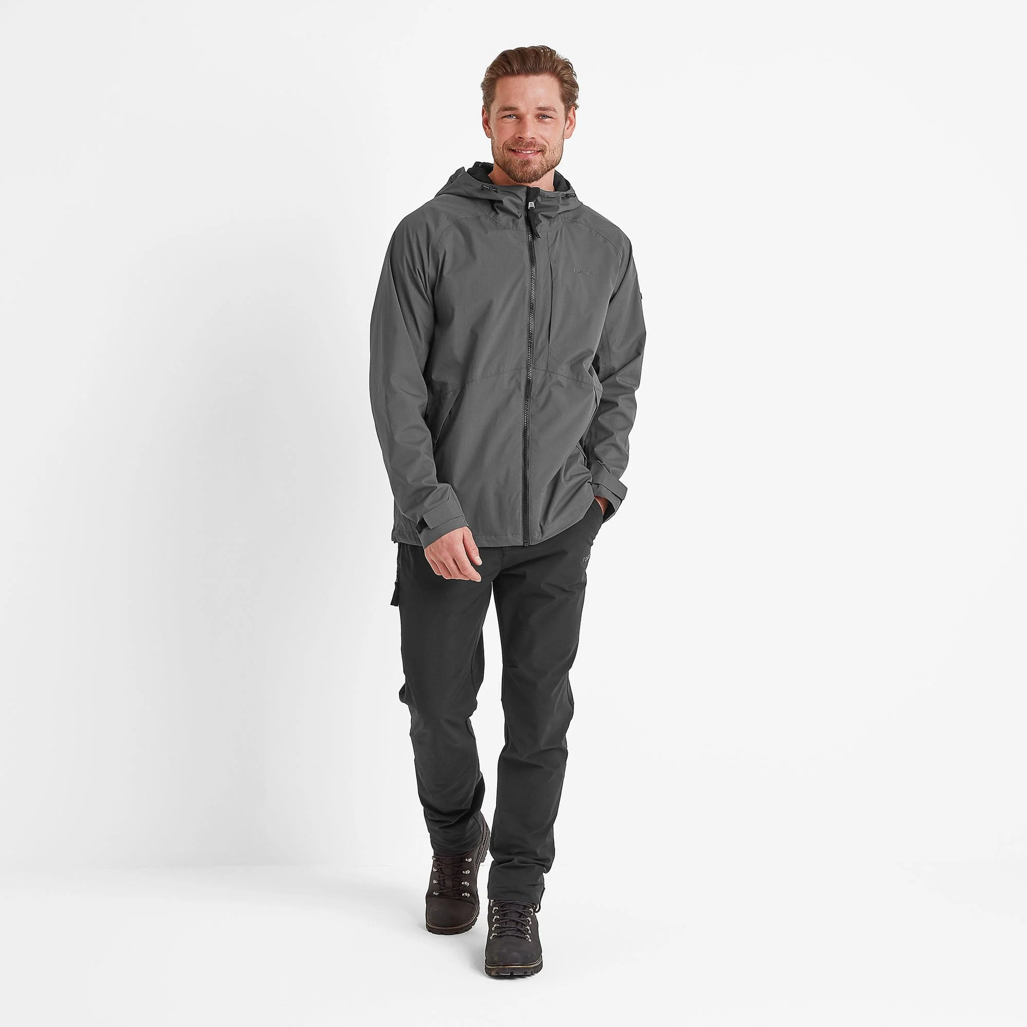 Brigsteer Mens Waterproof Jacket - Soot Grey - Image 2