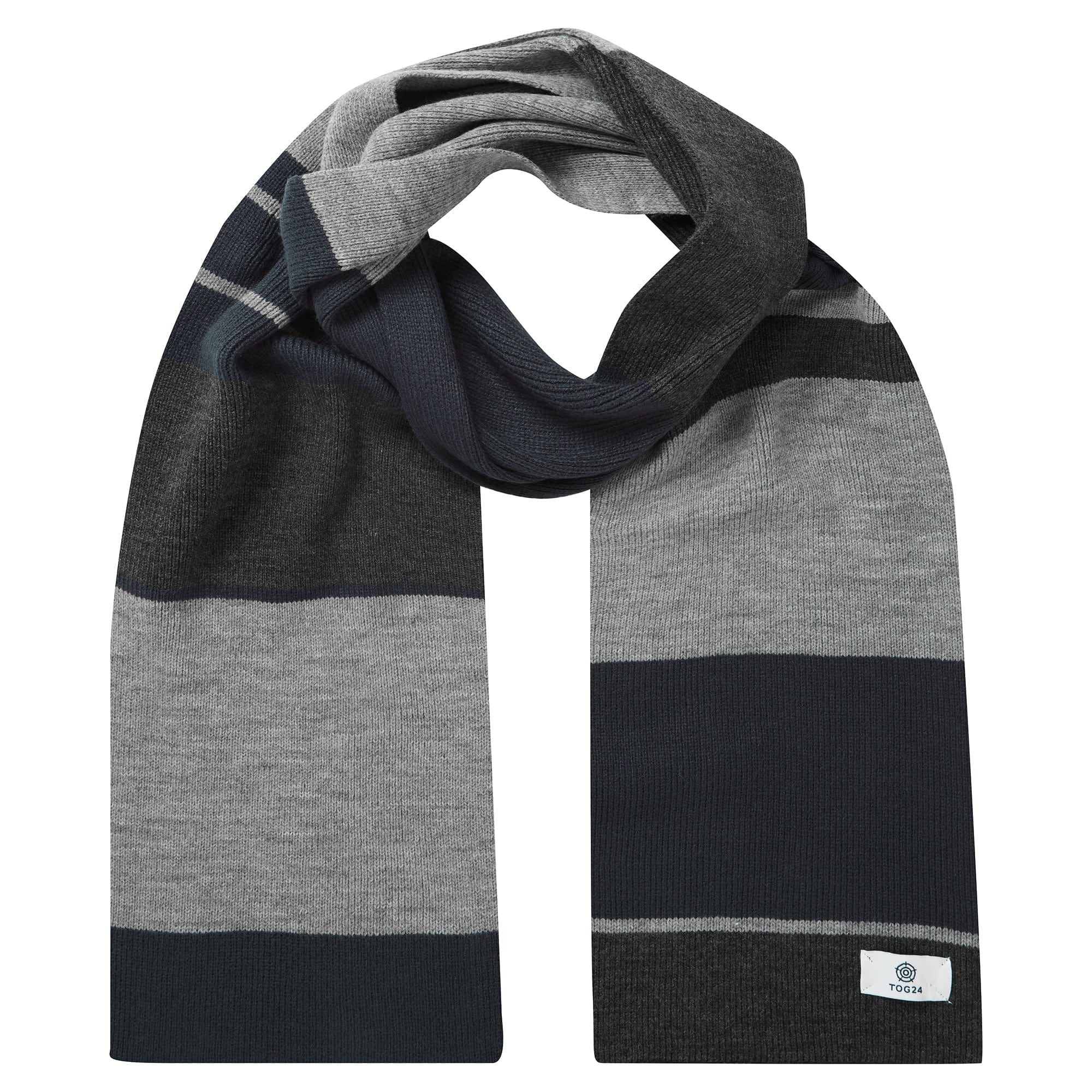 Brington Colour Blocked Scarf - Dark Indigo - Image 2
