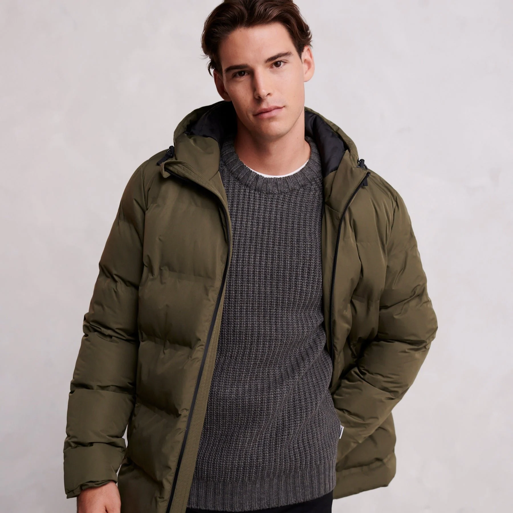 Brinkley Mens Parka - Khaki