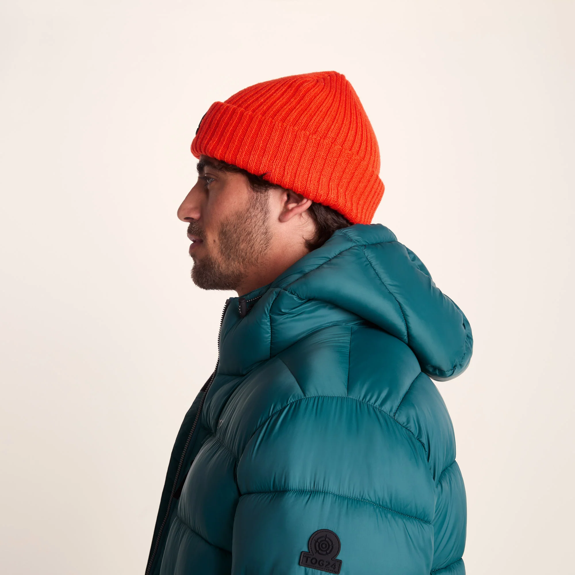 Burke Knit Hat - Fiery Orange - Image 2