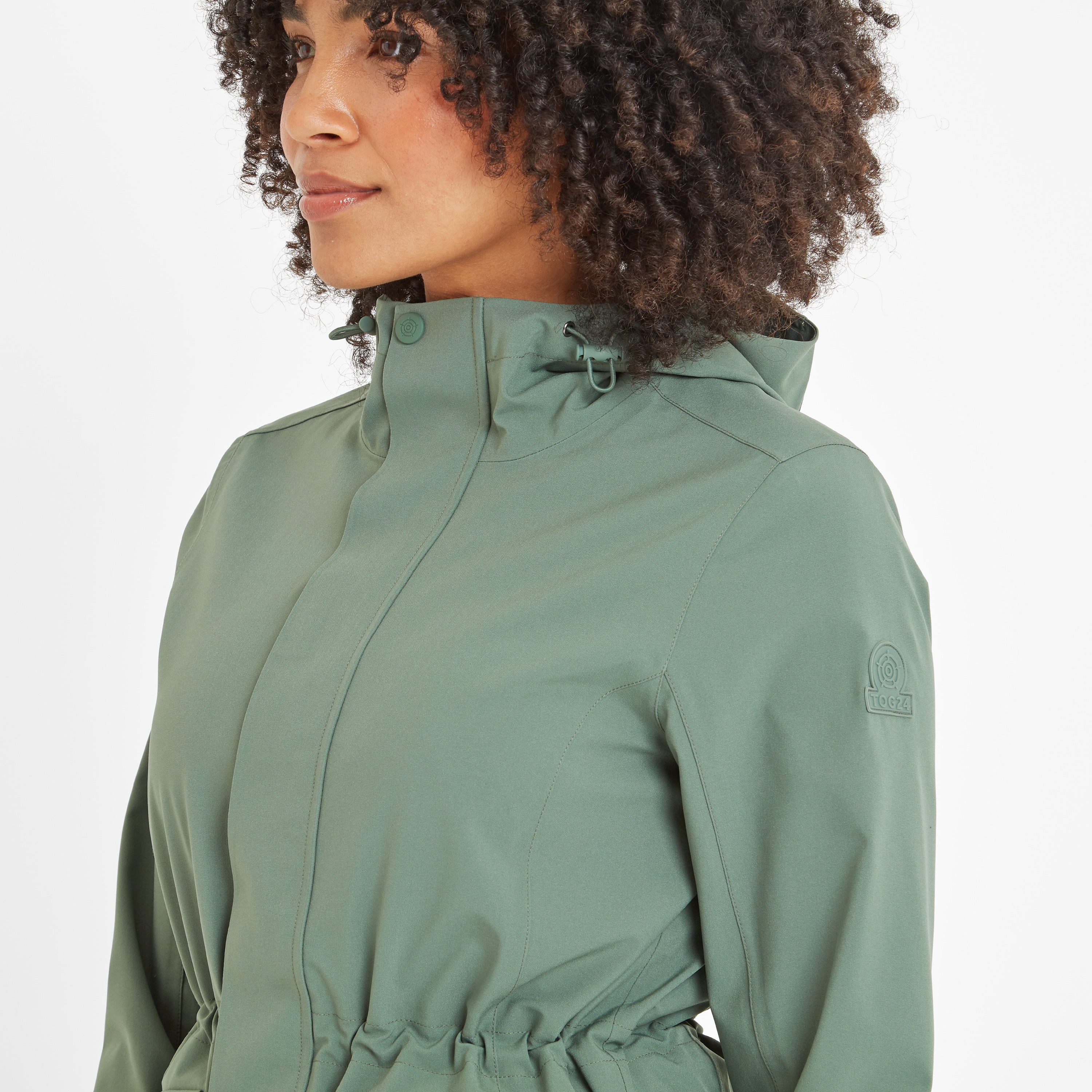 Burradon Womens Waterproof Jacket - Light Forest - Image 6