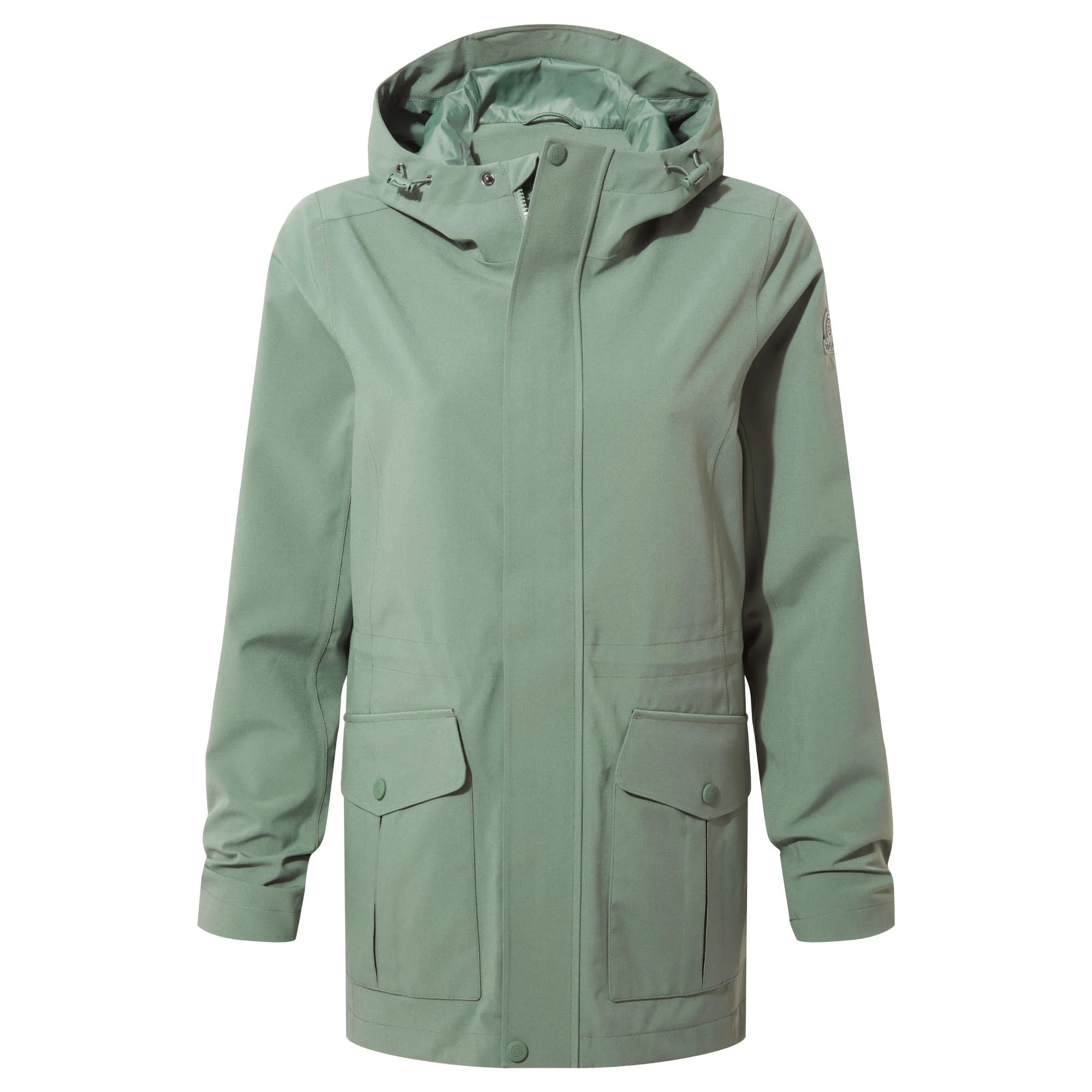 Burradon Womens Waterproof Jacket - Light Forest - Image 8