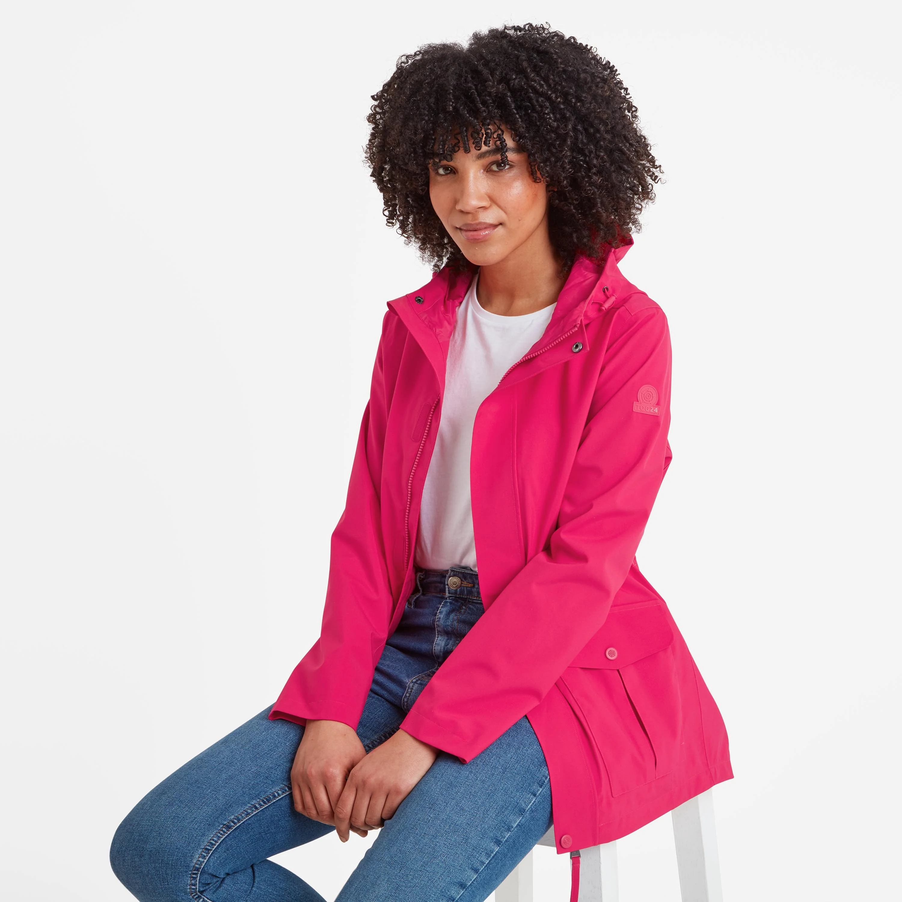 Burradon Womens Waterproof Jacket - Magenta Pink - Image 4