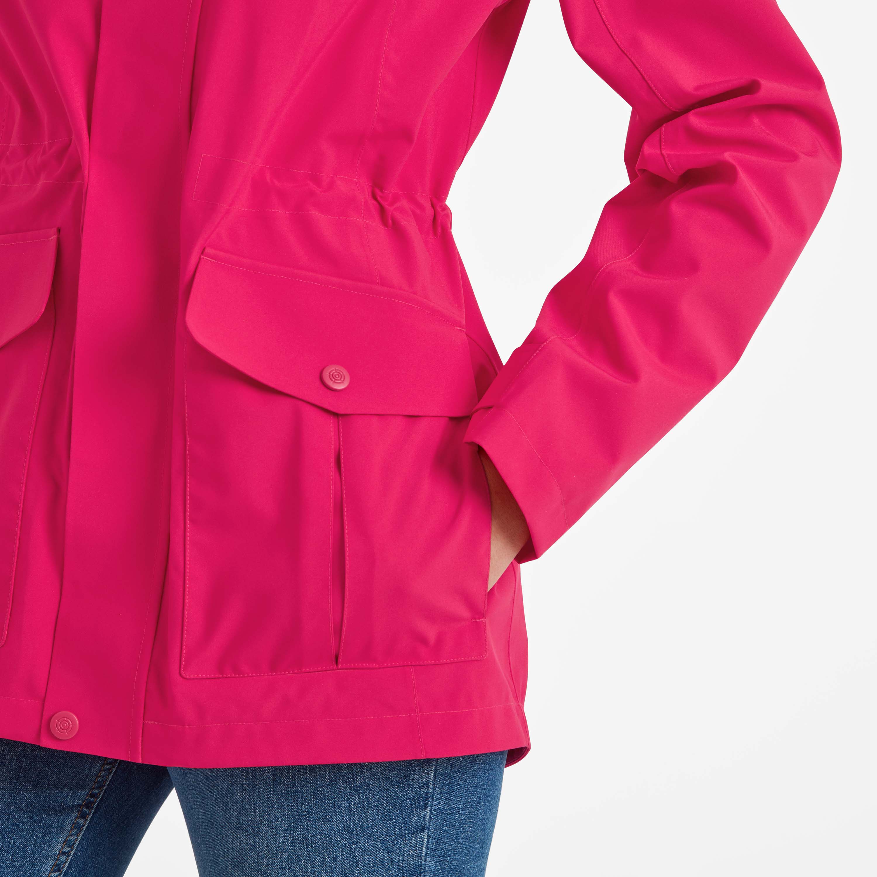 Burradon Womens Waterproof Jacket - Magenta Pink - Image 6