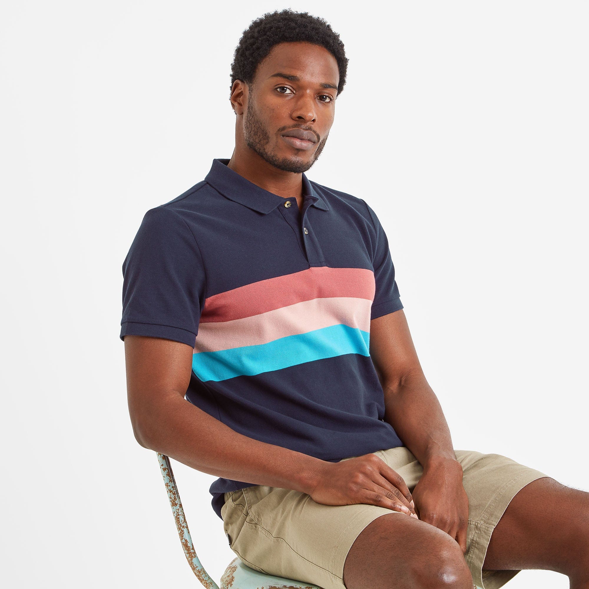 Butley Mens 100% Cotton Polo Shirt - Dark Indigo - Image 4