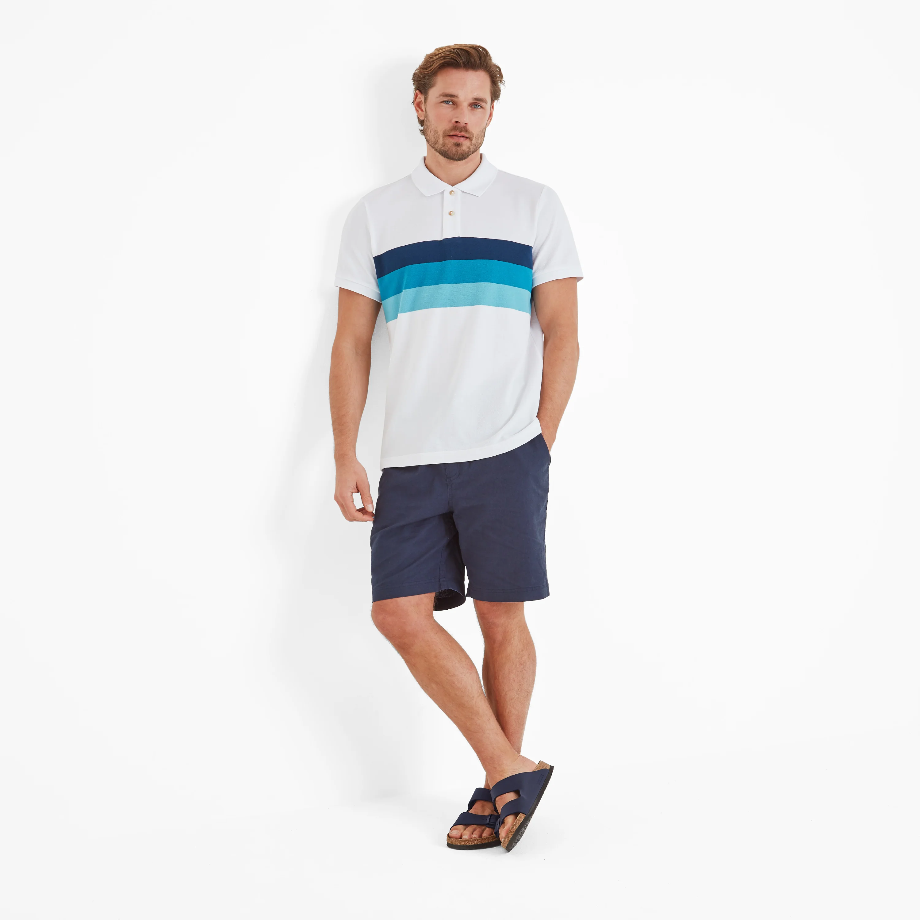 Butley Mens 100% Cotton Polo Shirt - Optic White