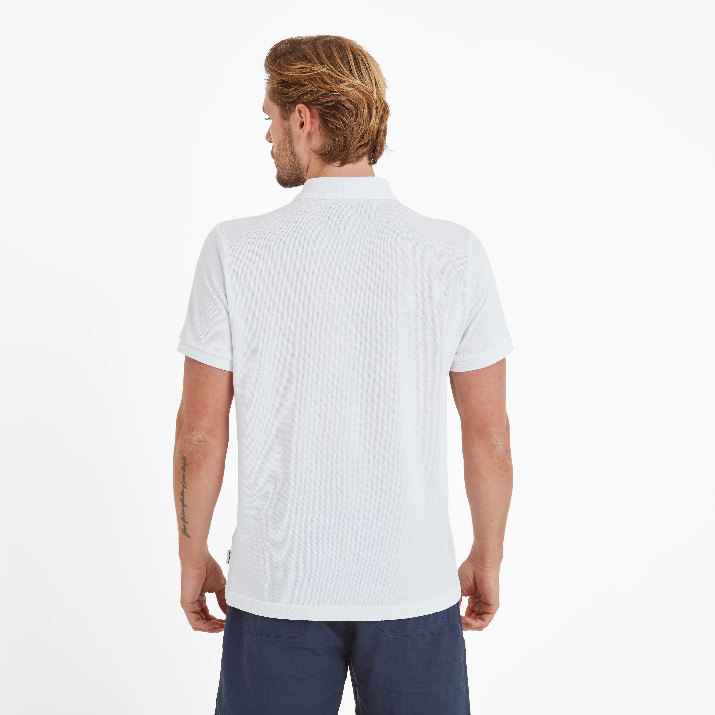 Butley Mens 100% Cotton Polo Shirt - Optic White - Image 3