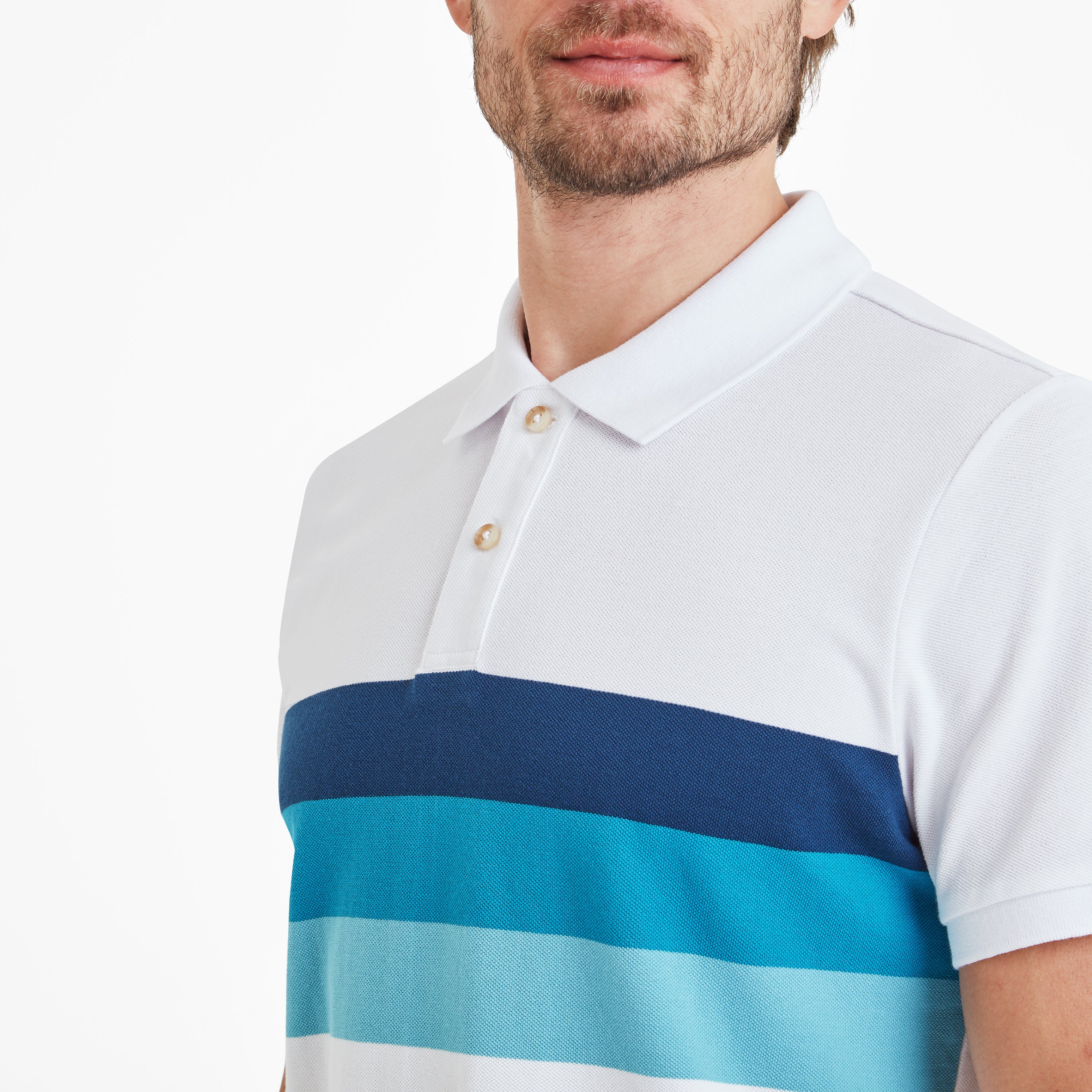 Butley Mens 100% Cotton Polo Shirt - Optic White - Image 5