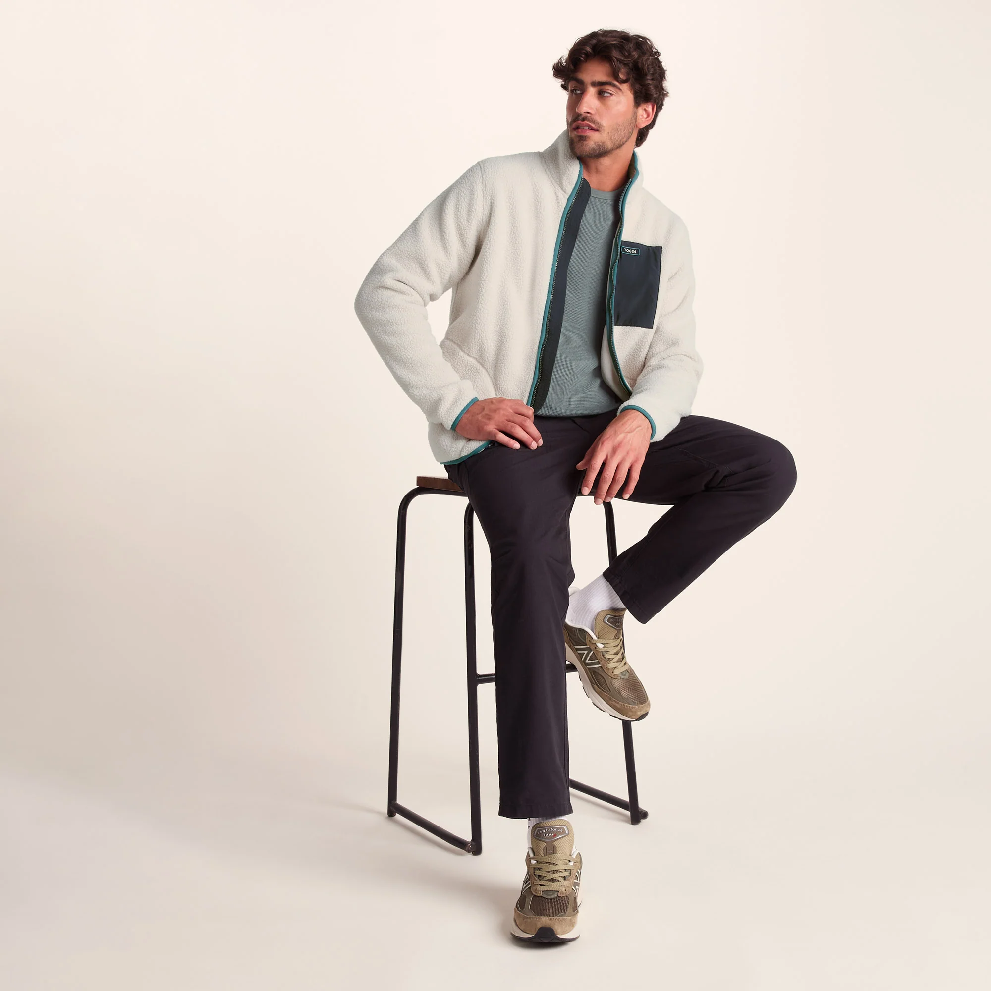Cameron Mens Sherpa Fleece - Warm Cloud - Image 3