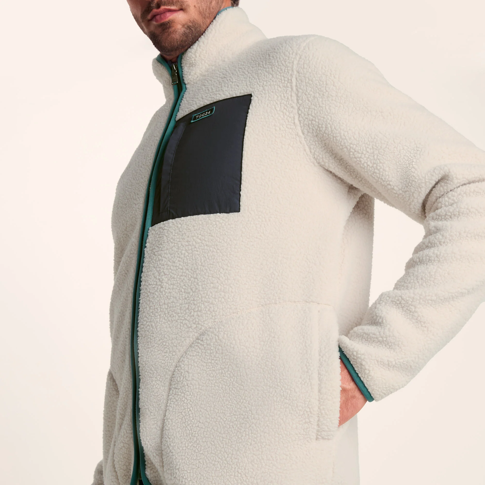 Cameron Mens Sherpa Fleece - Warm Cloud - Image 8