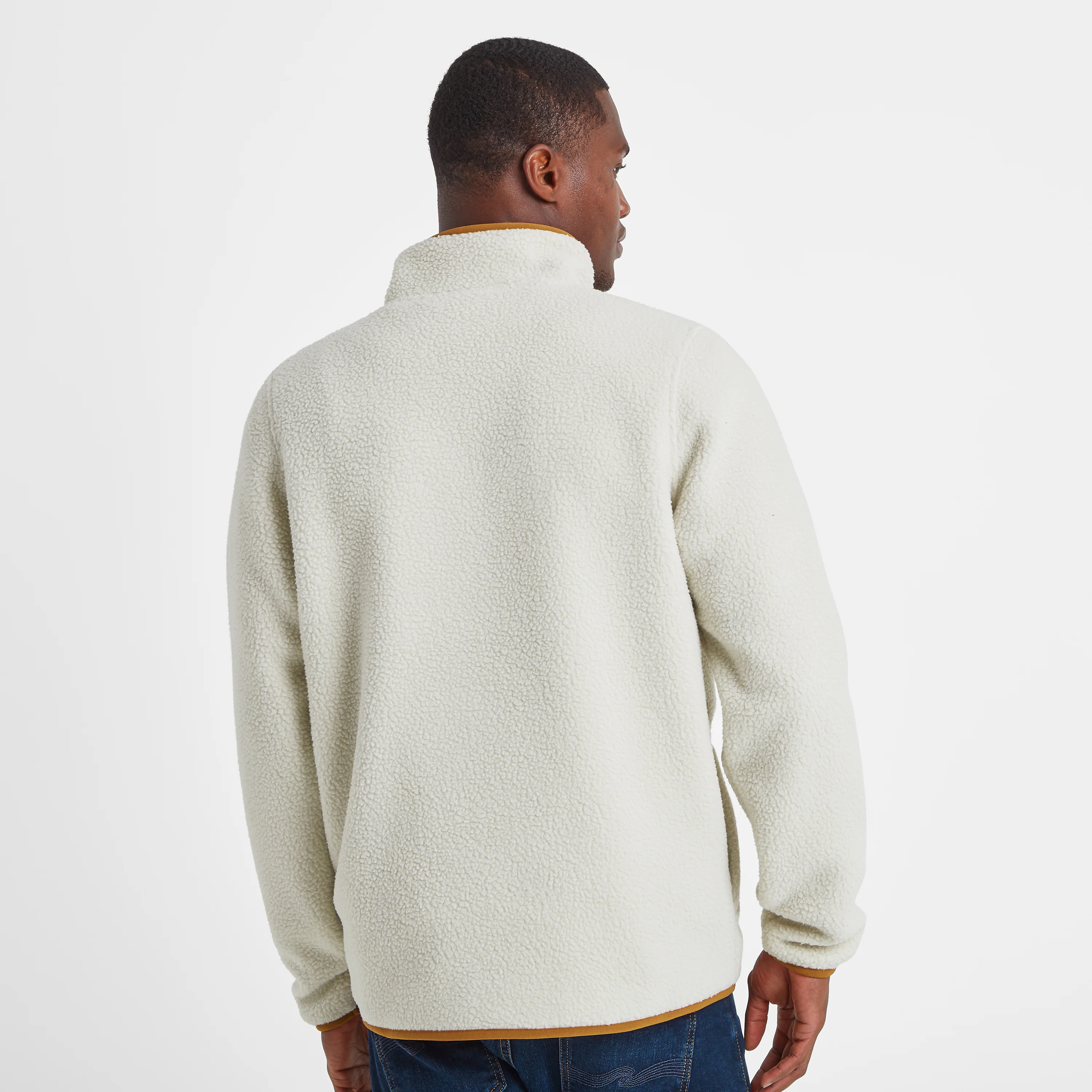 Cameron Mens Sherpa Fleece - White Sand - Image 8