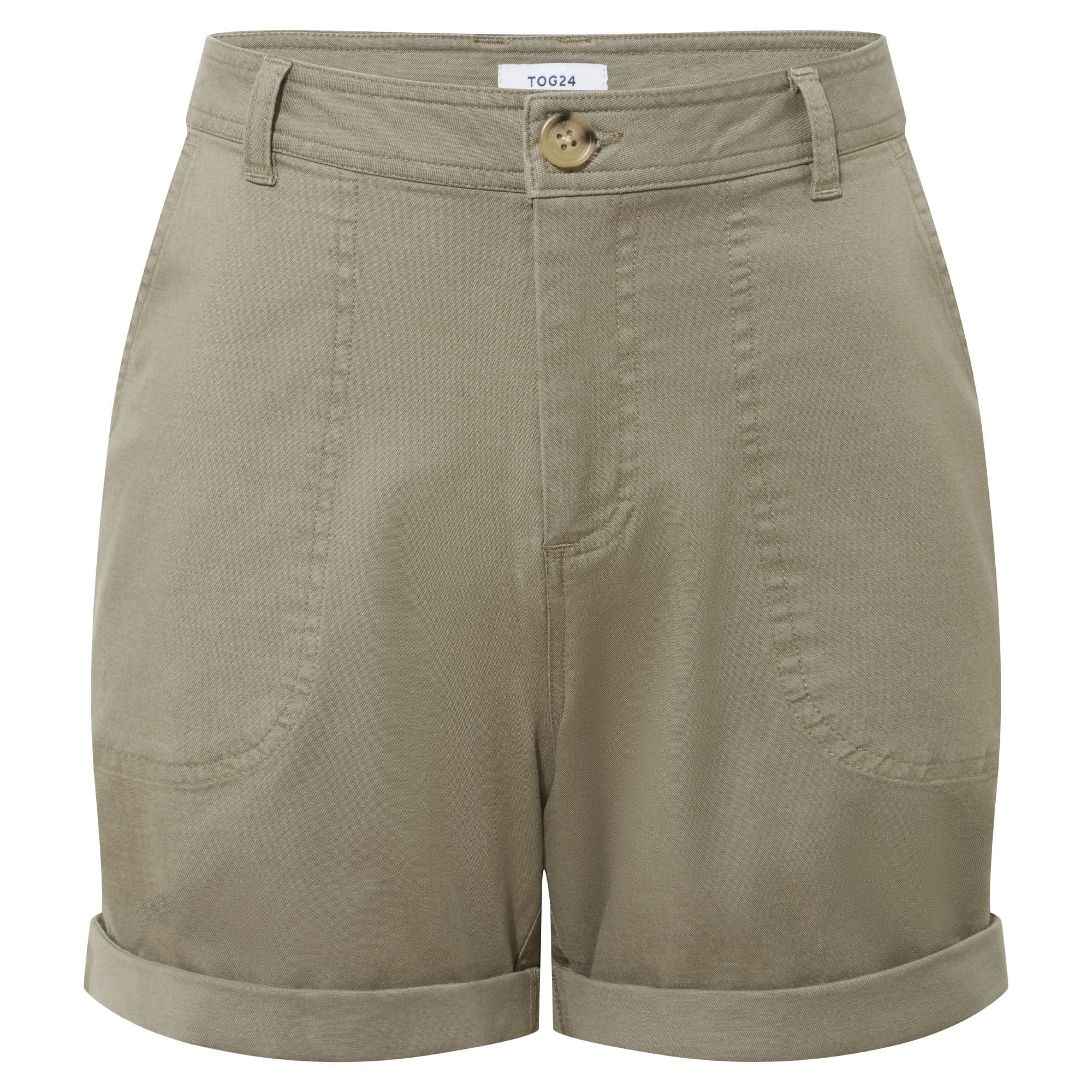 Canvey Womens Chino Shorts - Sage Green - Image 5