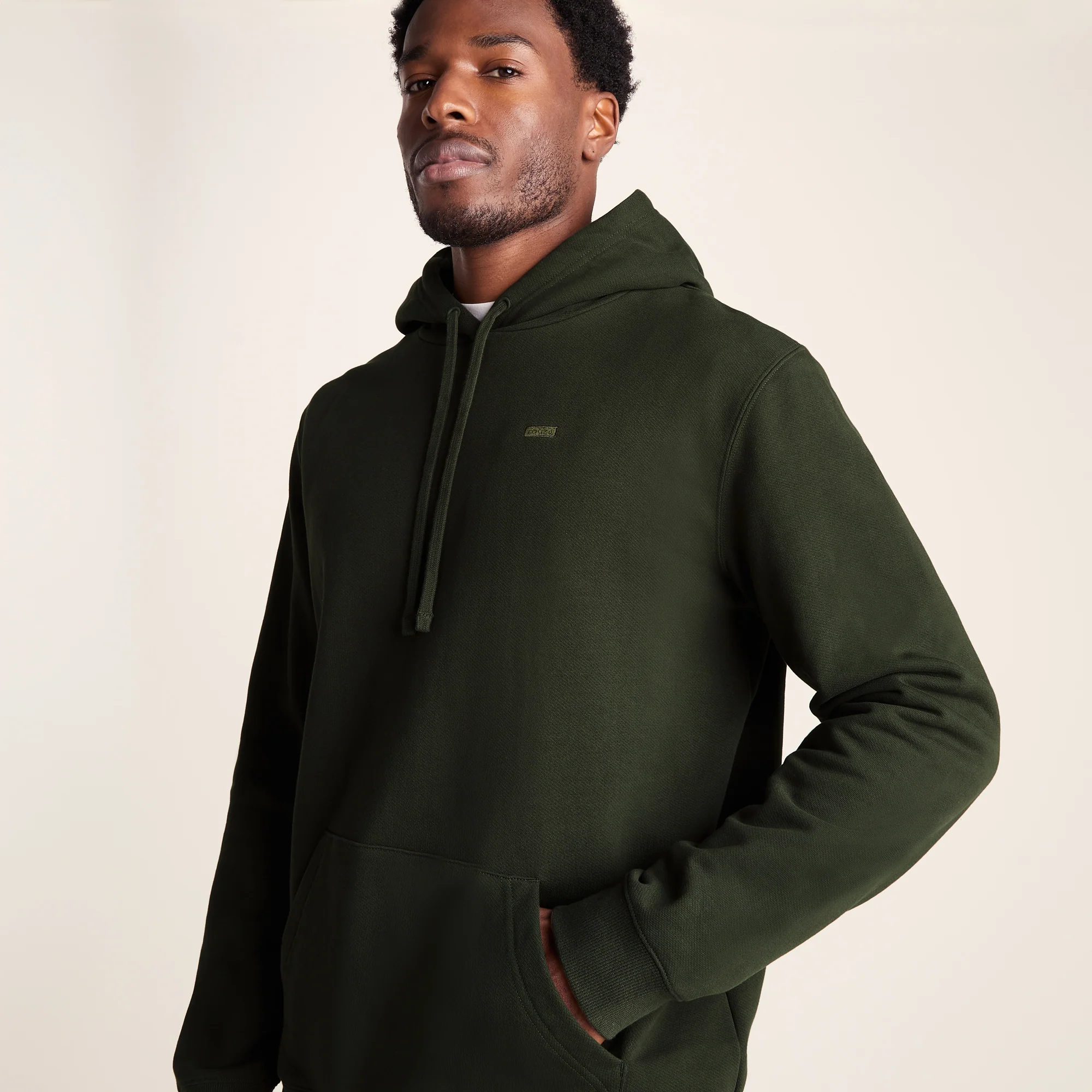 Carlton Mens Oversized Heavyweight 100% Cotton Hoody - Dark Olive Green - Image 4