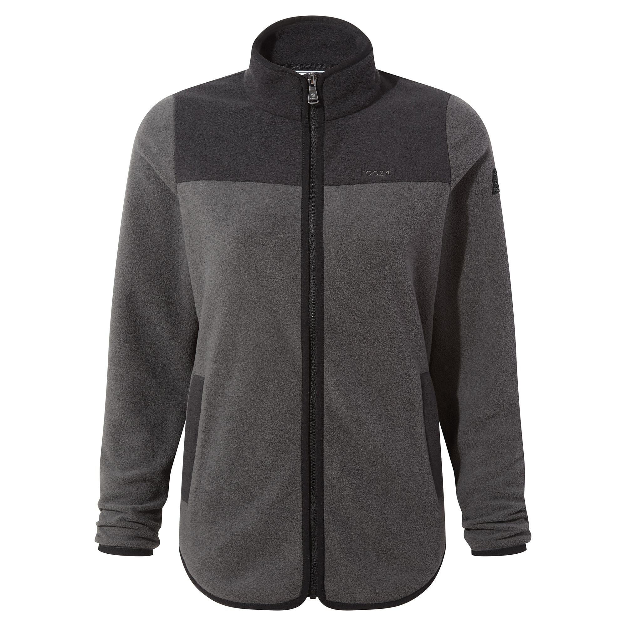 Carty Womens Colour Block Fleece Jacket - Washed Black/Black - Image 7