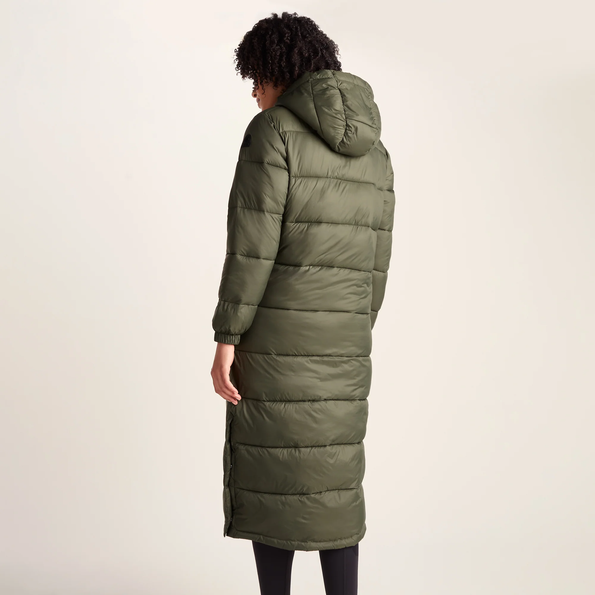 Cautley Womens Long Padded Shower Resistant Jacket - Khaki - Image 6