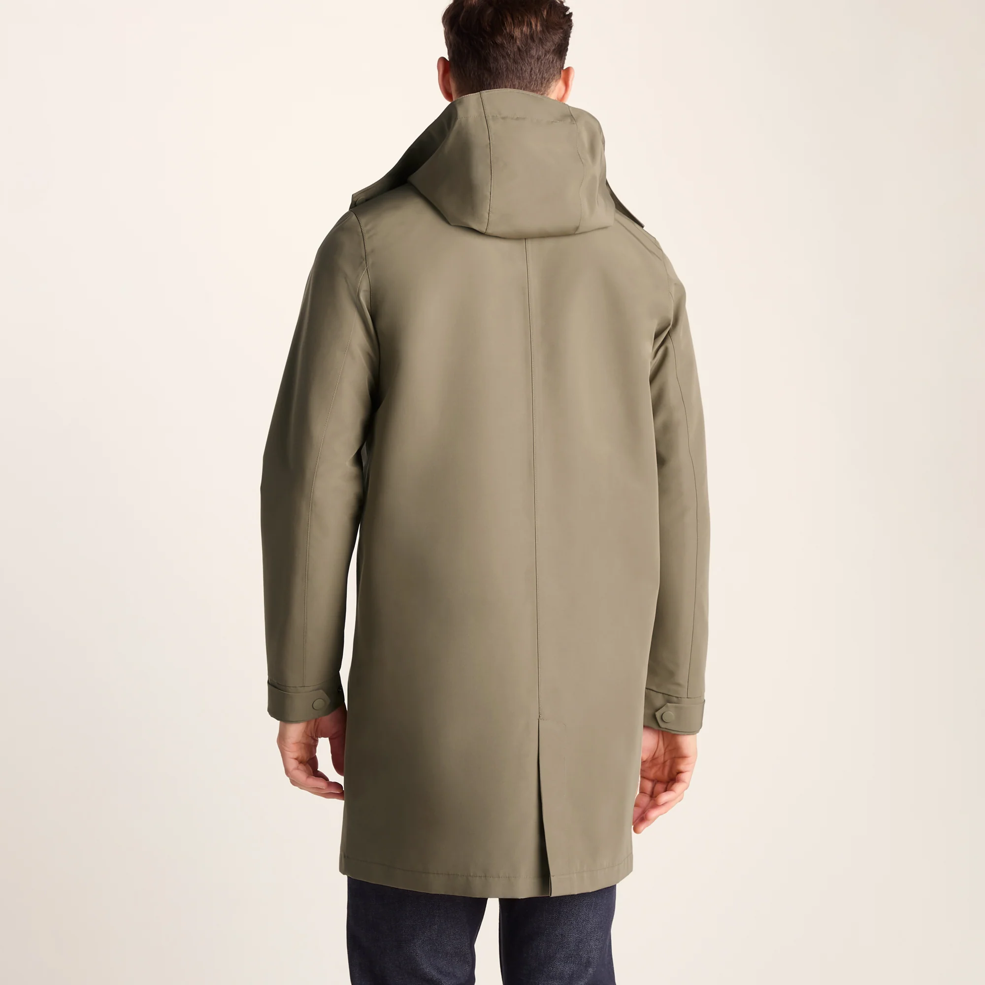 Chester Mens Waterproof Car Coat - Mushroom - Image 3