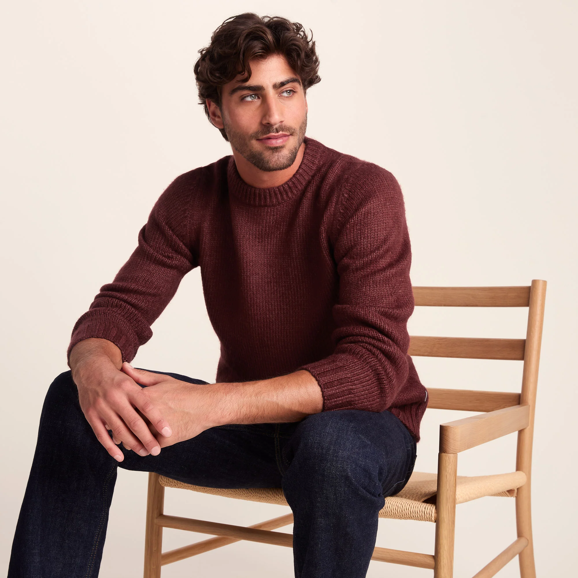 Cicero Mens Knitted Jumper - Port Marl - Image 5