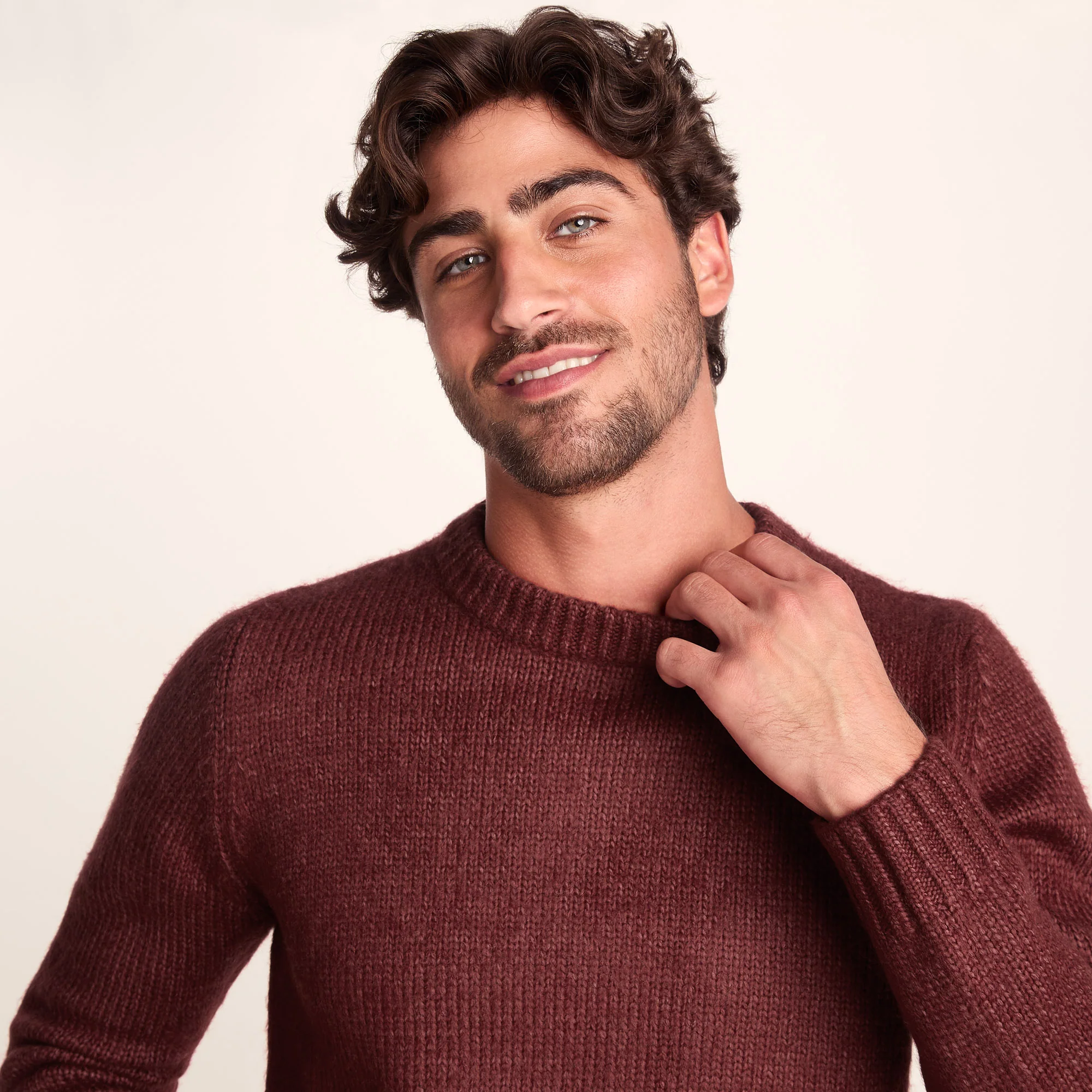 Cicero Mens Knitted Jumper - Port Marl - Image 6