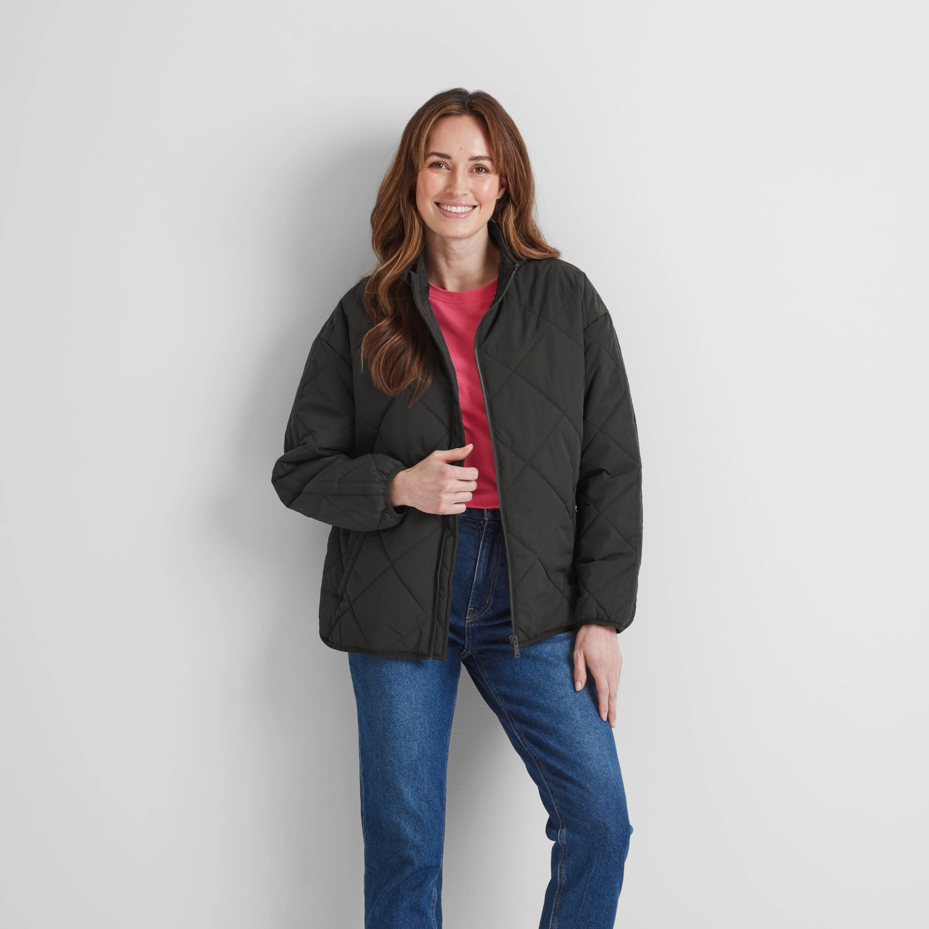 Cirnan Womens Shower Resistant Insulated Packaway Jacket - Washed Black - Image 6