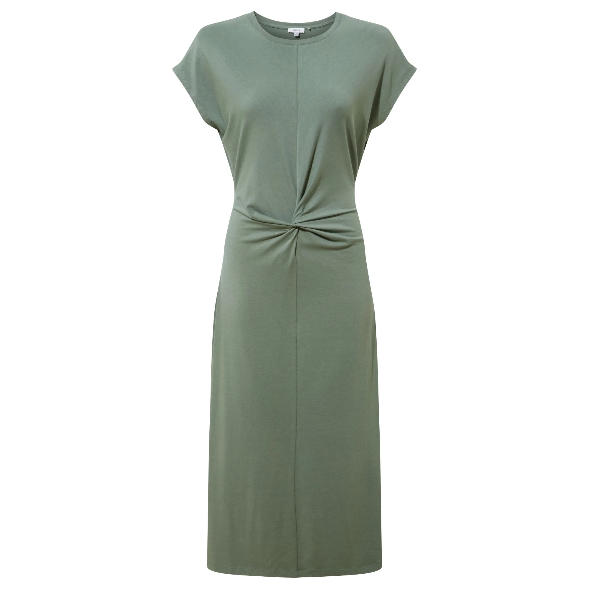 Claire Womens Supersoft Jersey Dress - Light Forest - Image 6