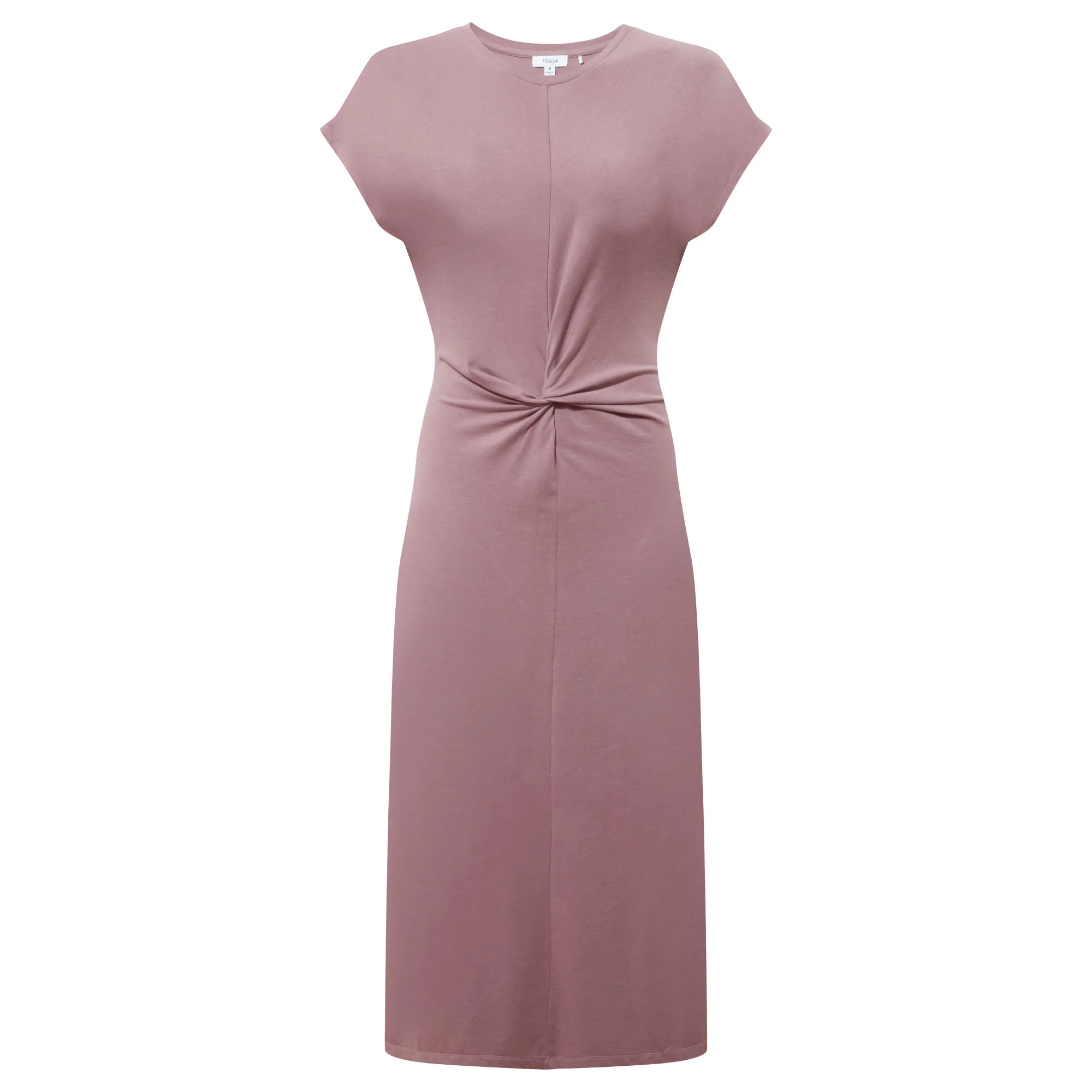 Claire Womens Supersoft Jersey Dress - Mauve - Image 9
