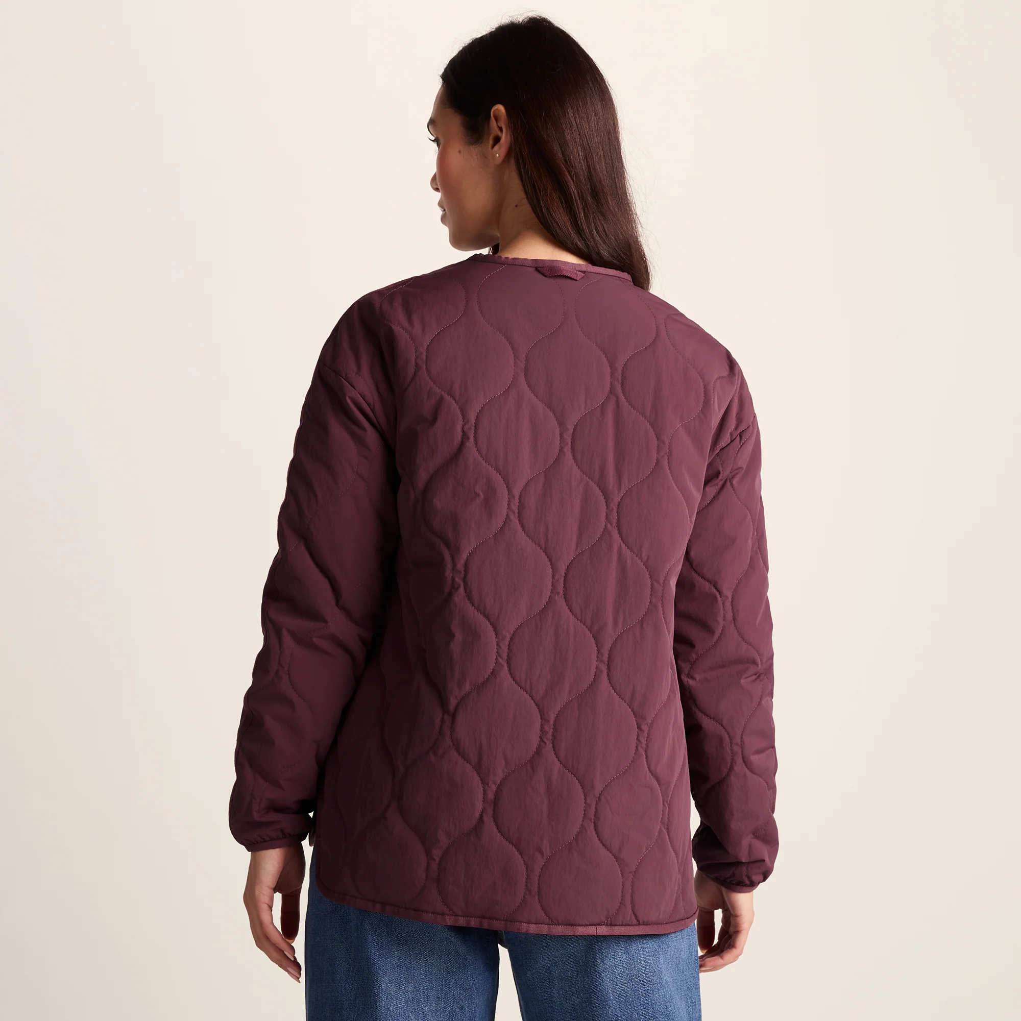 Cleadon Womens Relaxed Fit Shower Resistant Lightweight Insulated Jacket - Black Raspberry - Image 3