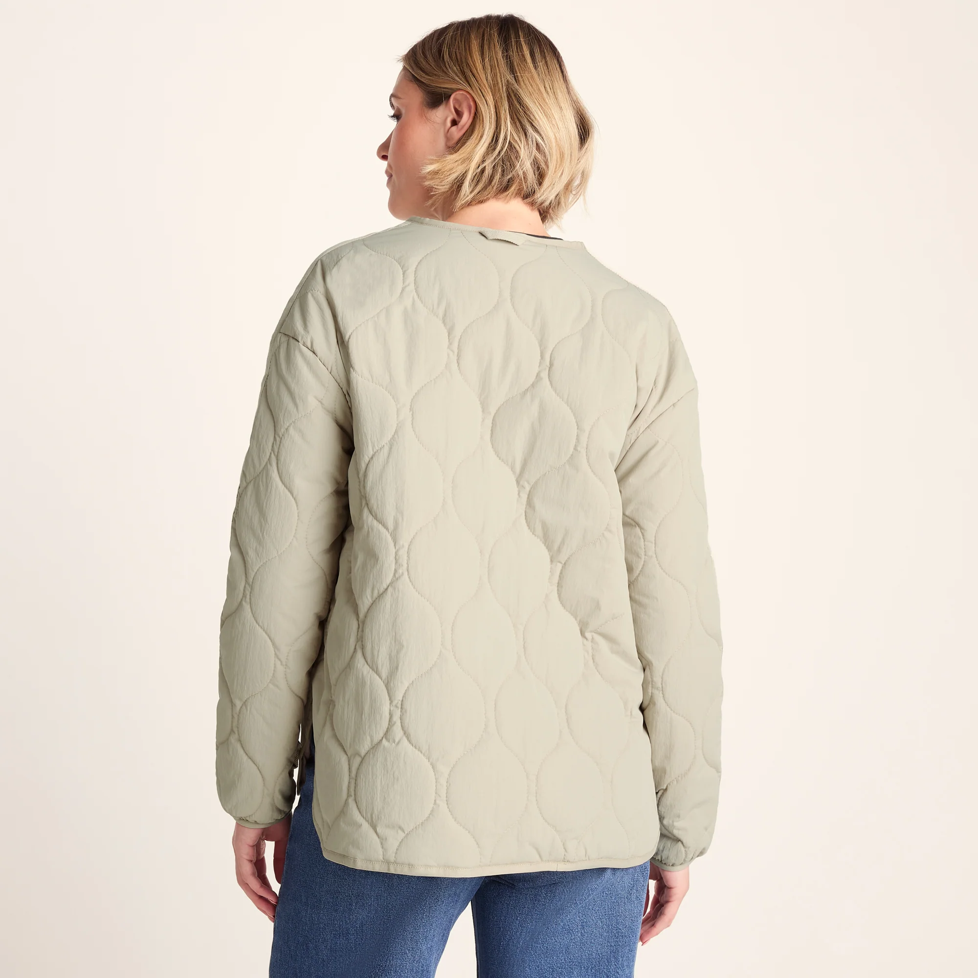 Cleadon Womens Relaxed Fit Shower Resistant Lightweight Insulated Jacket - Cool Beige - Image 3