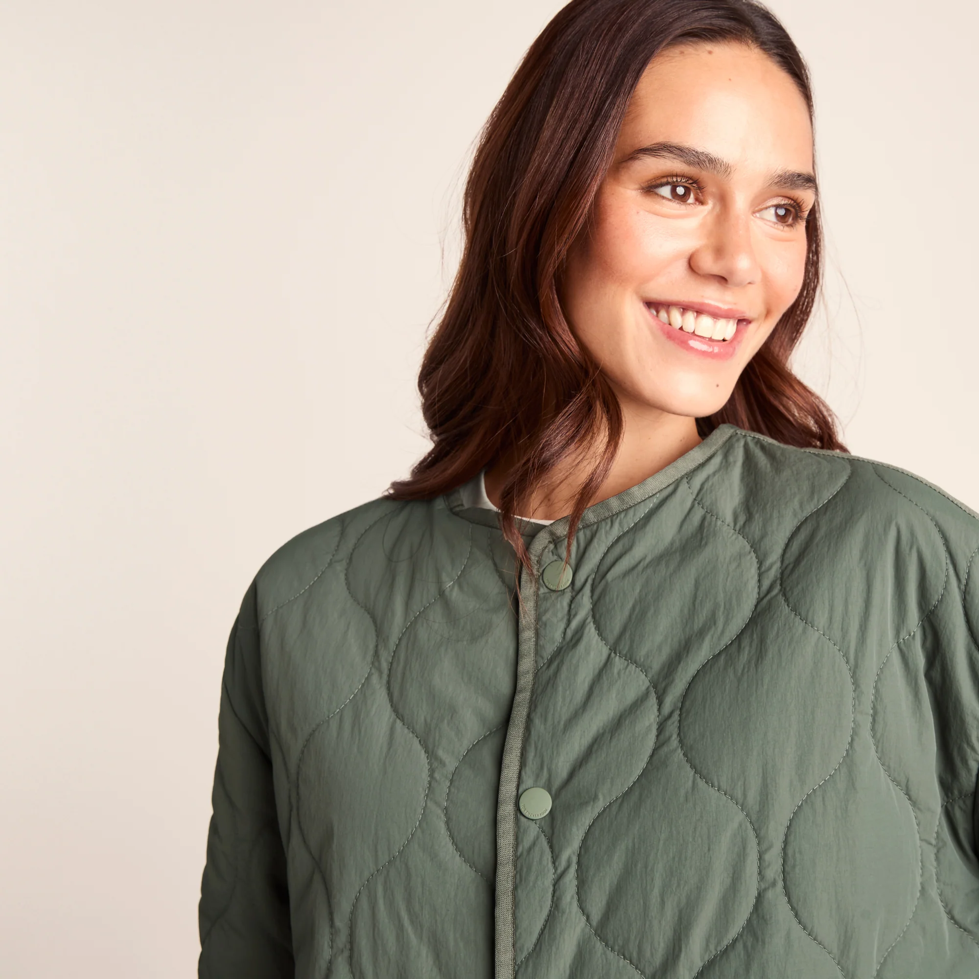 Cleadon Womens Relaxed Fit Shower Resistant Lightweight Insulated Jacket - Pale Khaki - Image 6