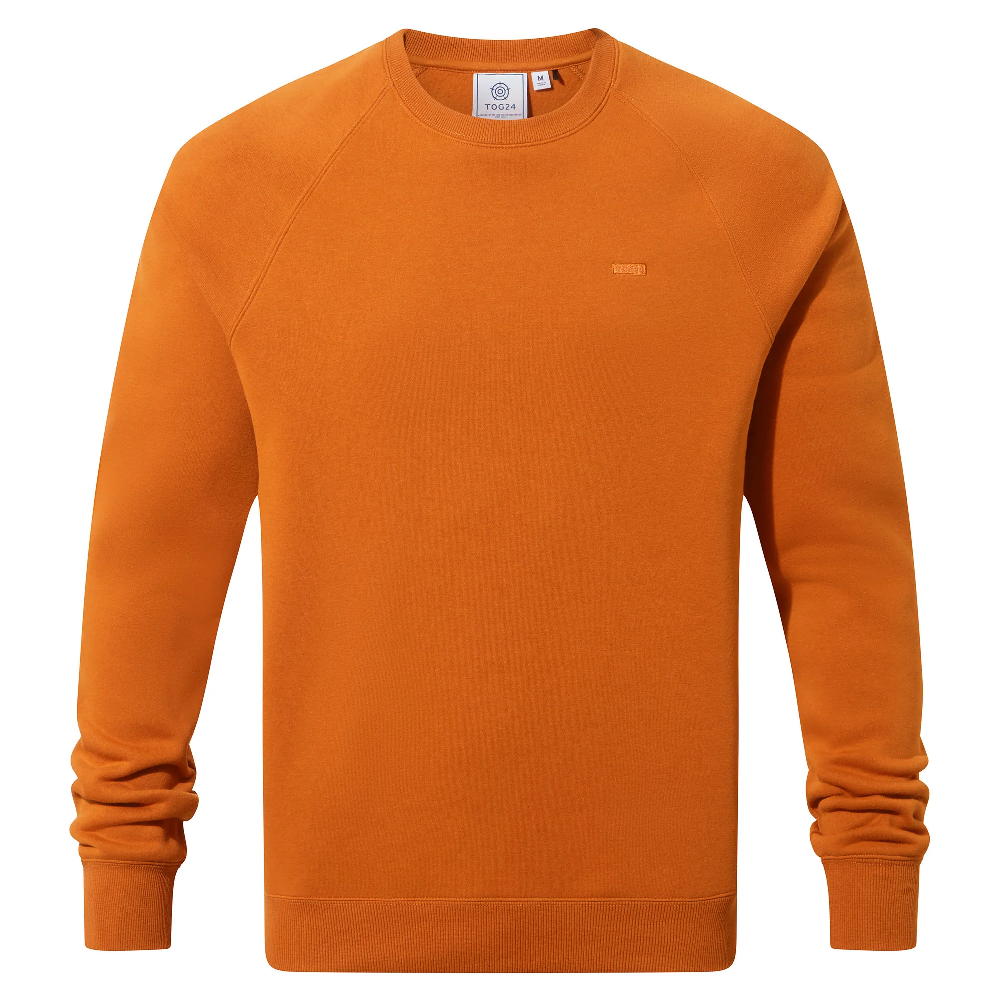 Clitheroe Mens Supersoft Raglan Sweat - Mahogany Orange - Image 12