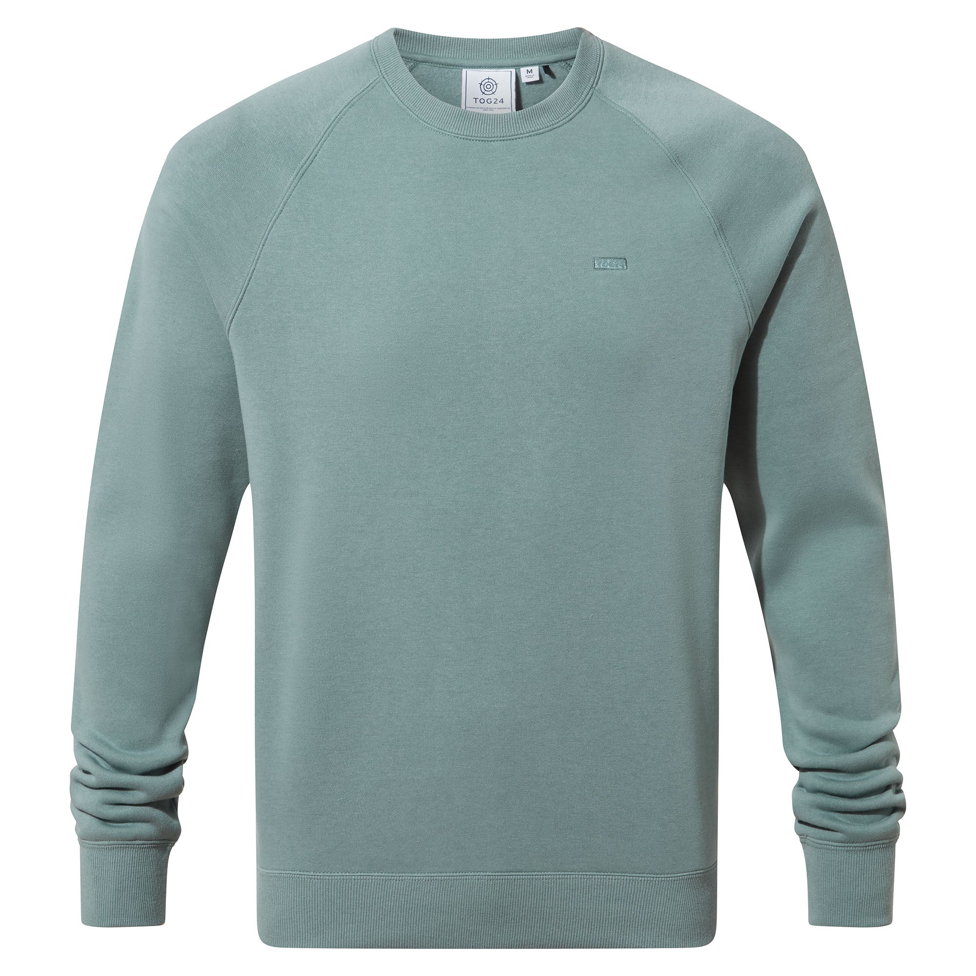 Clitheroe Mens Supersoft Raglan Sweat - Smokey Teal - Image 11