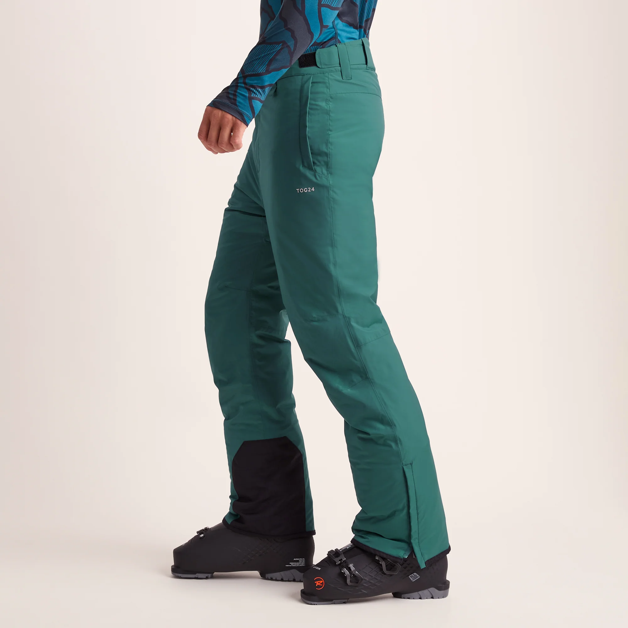 Clusaz Mens Waterproof Insulated Salopettes - Dark Turquoise - Image 4