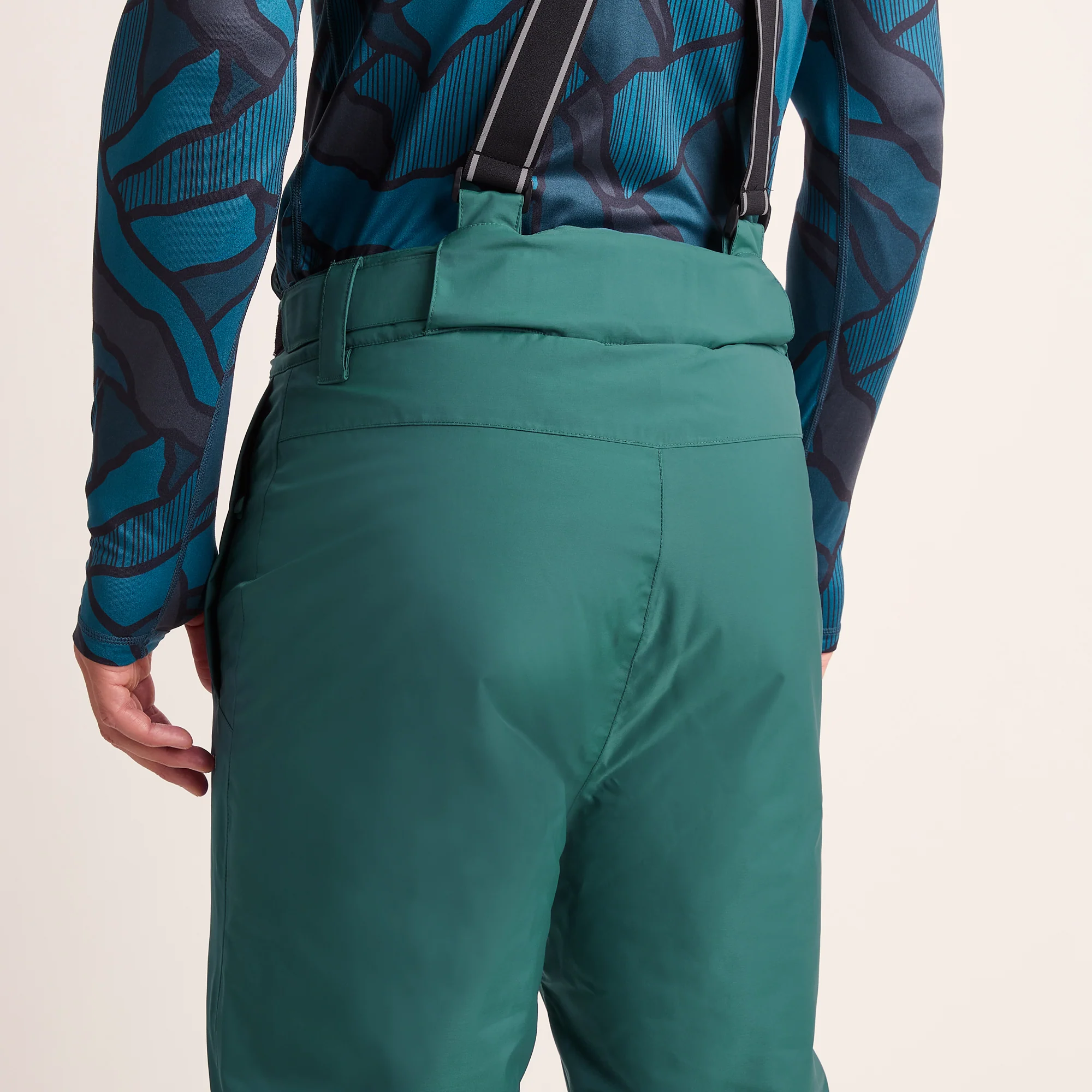 Clusaz Mens Waterproof Insulated Salopettes - Dark Turquoise - Image 7