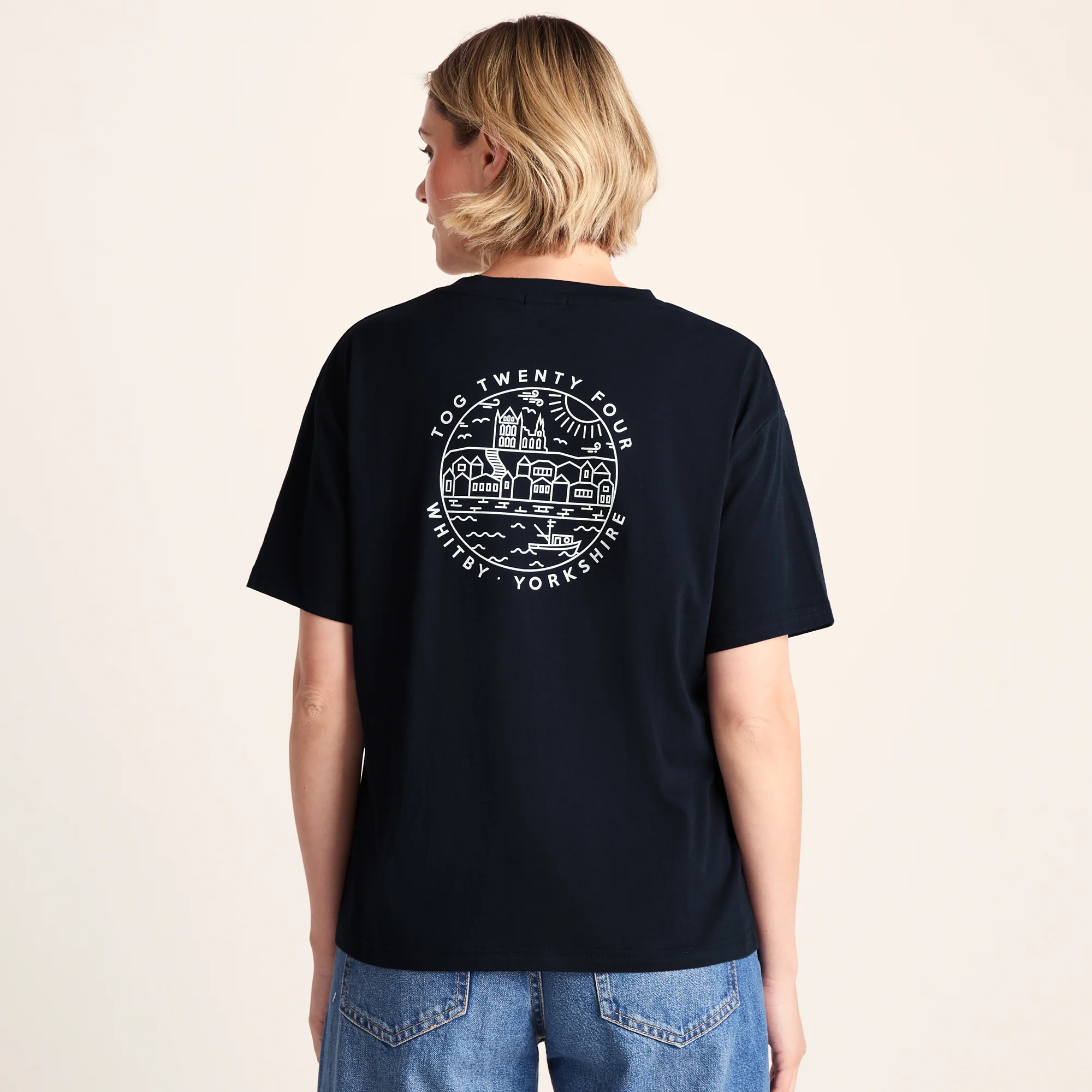 Coast Womens 100% Cotton Supersoft Relaxed Fit T-Shirt - Dark Indigo - Image 3