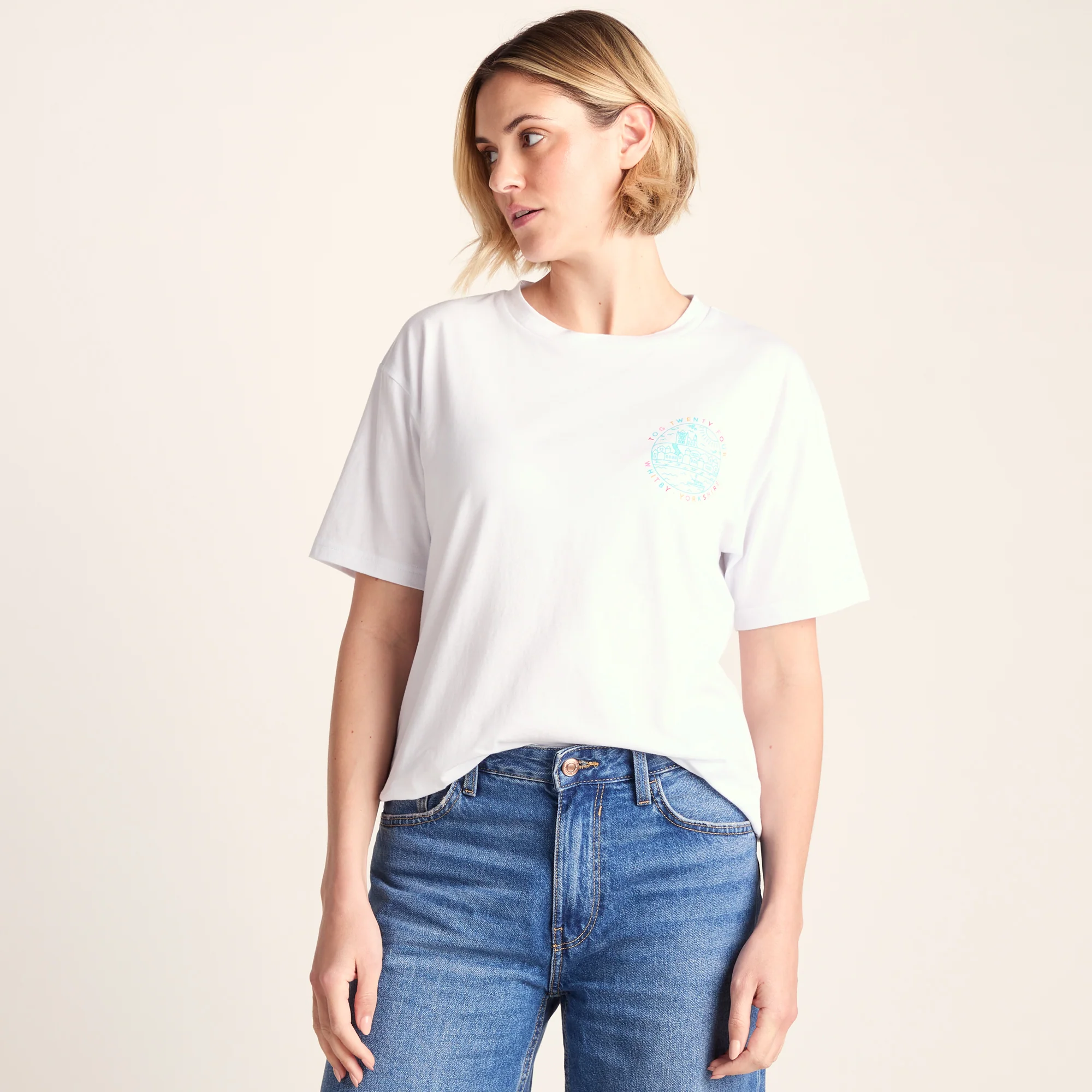 Coast Womens 100% Cotton Supersoft Relaxed Fit T-Shirt - Optic White
