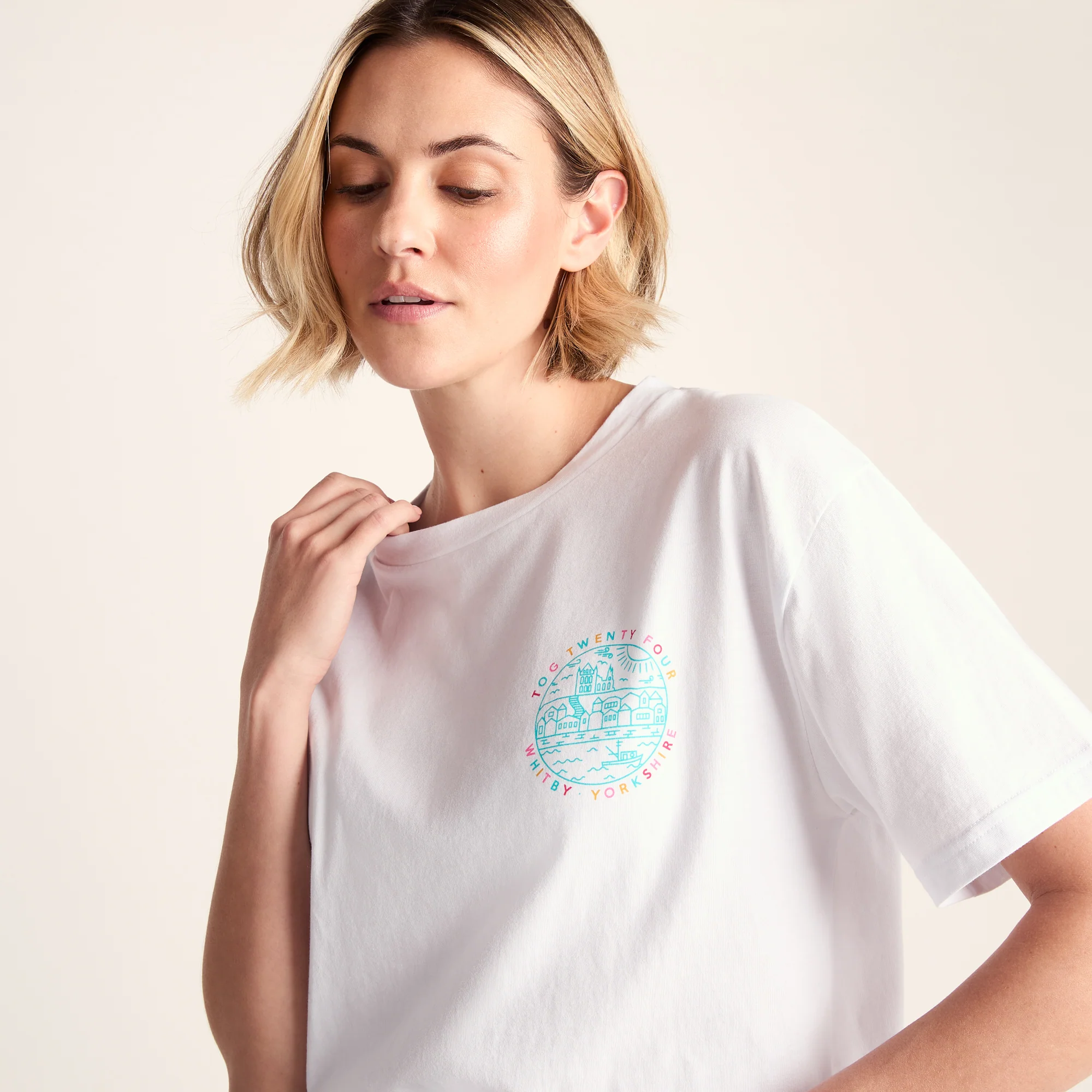 Coast Womens 100% Cotton Supersoft Relaxed Fit T-Shirt - Optic White - Image 5