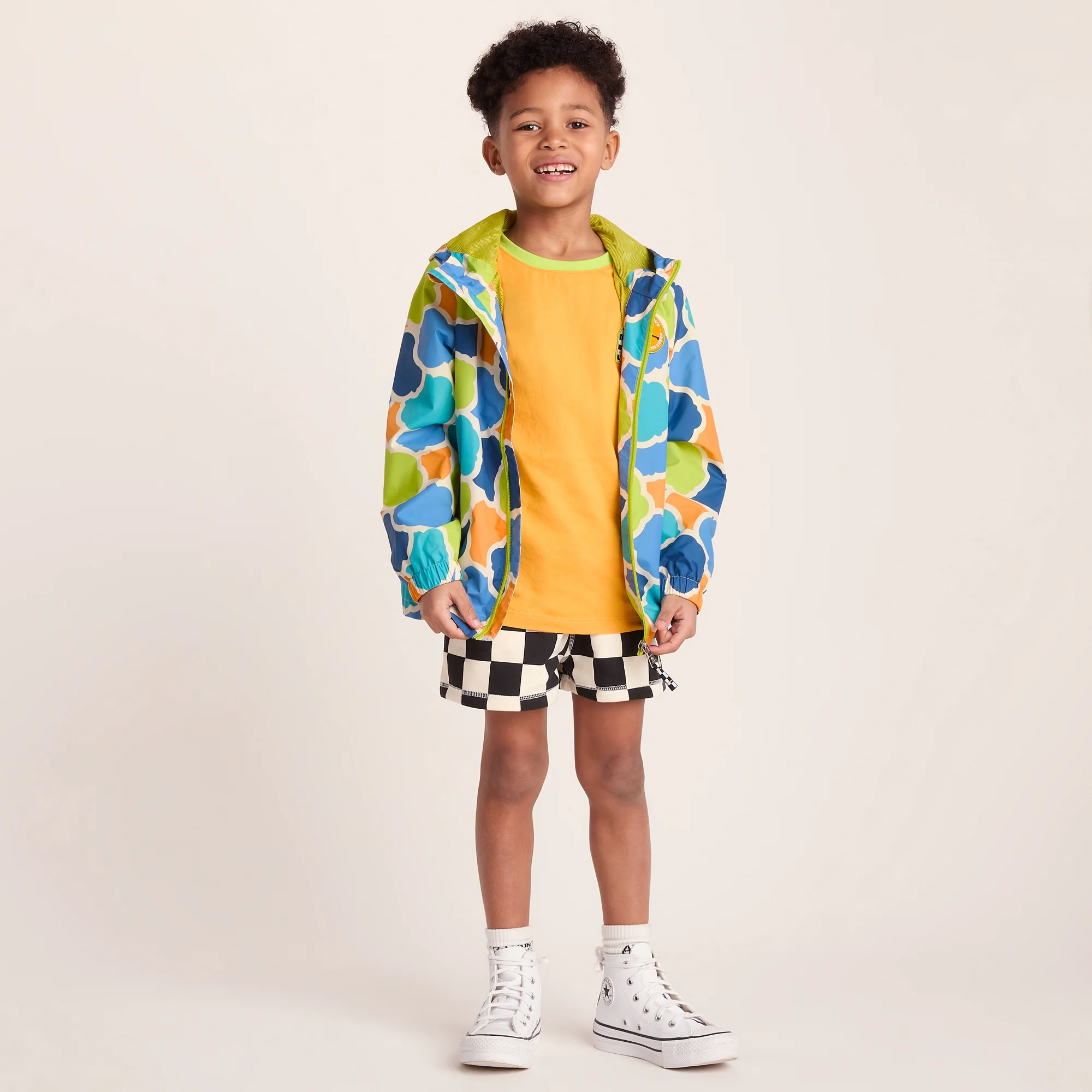 Cohampshire Kids Shaun the Sheep Waterproof Jacket - Lime Cloud Print - Image 6
