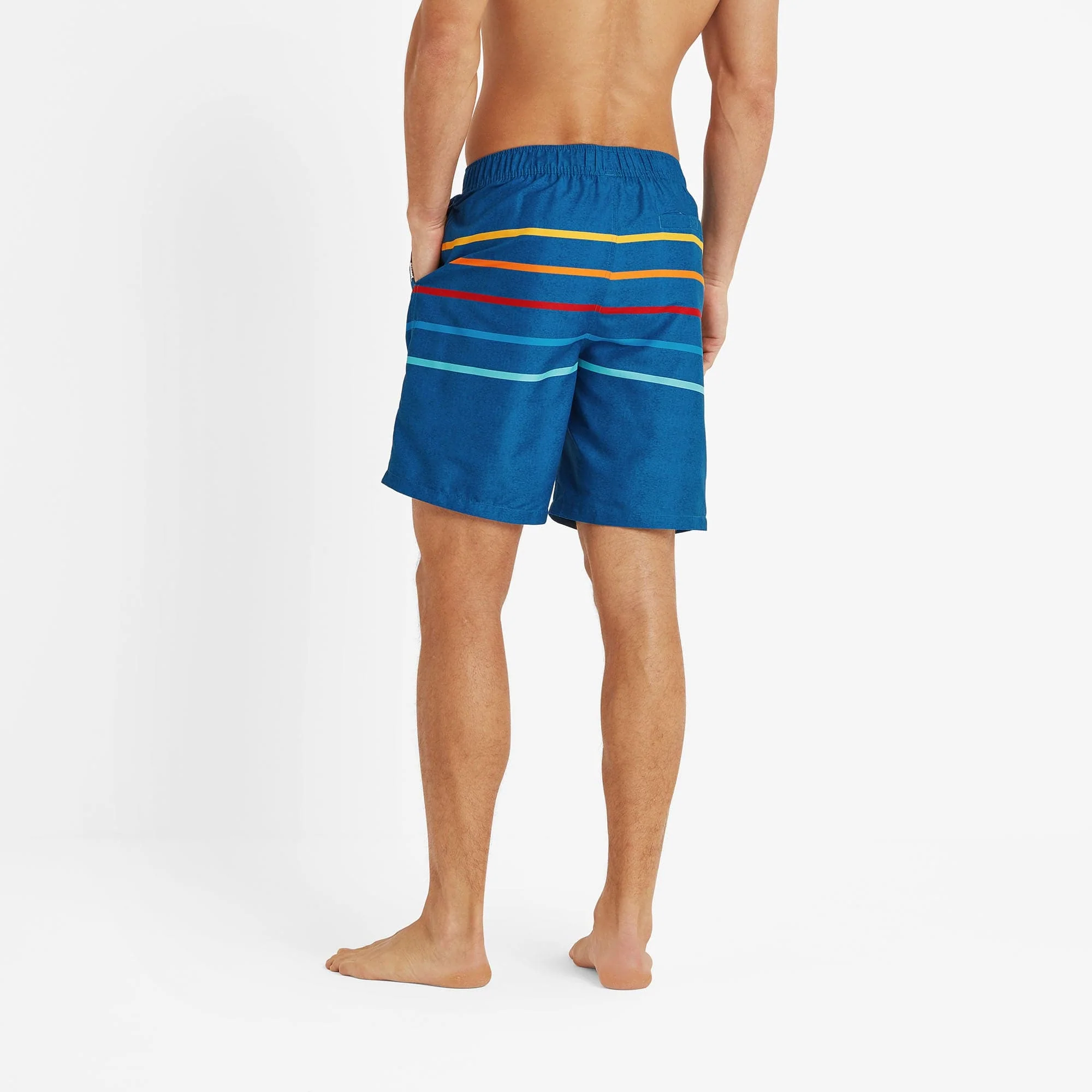 Colton Mens Swimming Shorts - Steel Blue Marl - Image 3